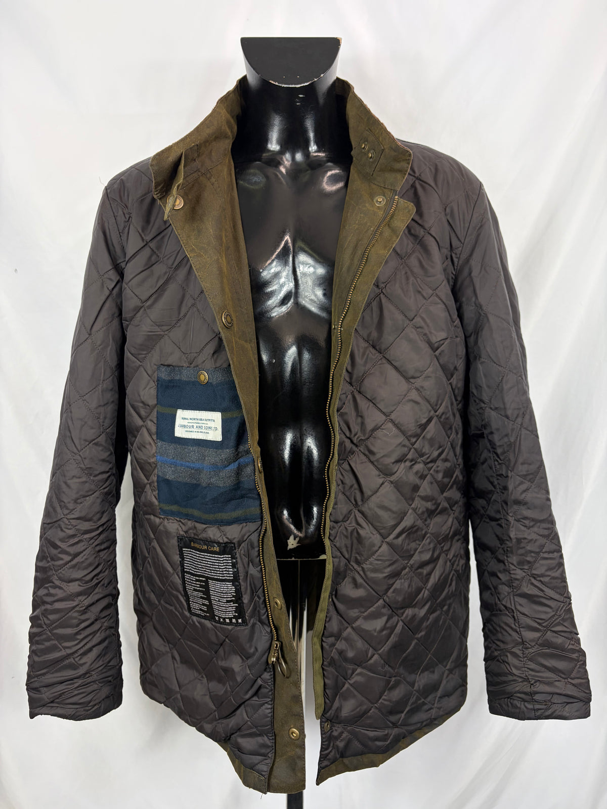 Giacca Barbour Uomo Verde cerata Leeward 2XL - Man Olive wax Leeward Jacket Size 2Xlarge