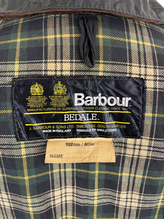 RARO Barbour Bedale 4 tasche C40/102 CM Man Green vintage Bedale Jacket size Medium