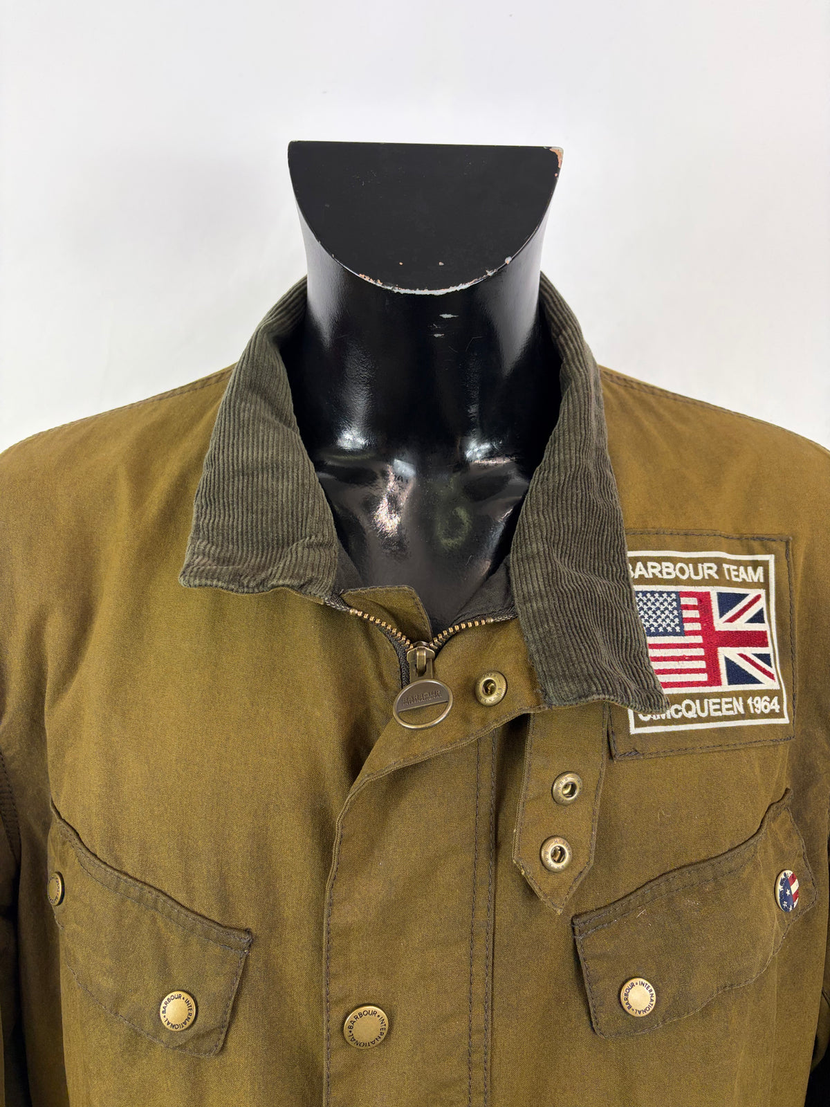 Giacca Barbour International Lester Washed XXL- Olive International Mc Queen lester washed jacket size XXL