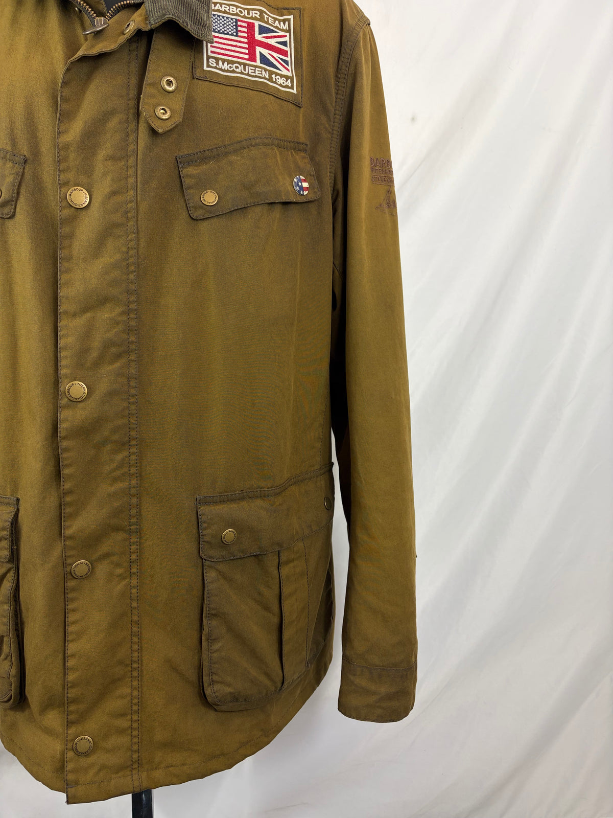Giacca Barbour International Lester Washed XXL- Olive International Mc Queen lester washed jacket size XXL
