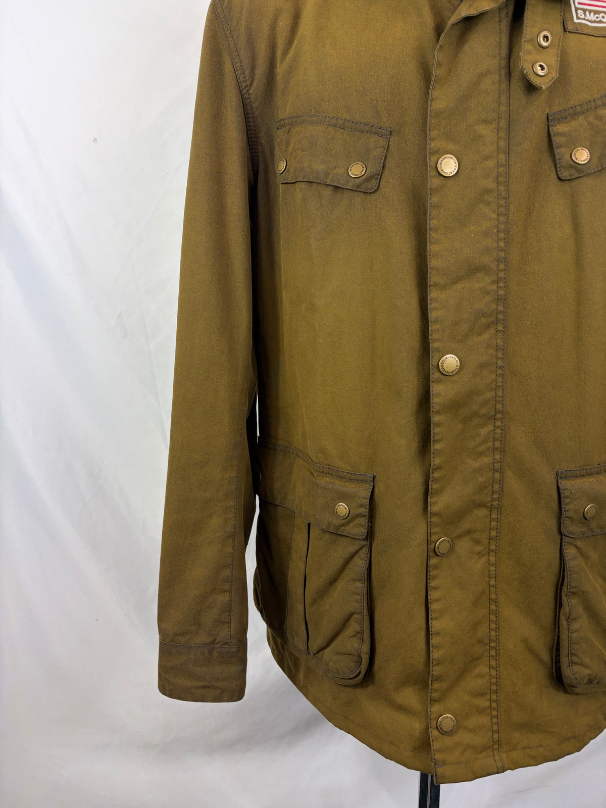 Giacca Barbour International Lester Washed XXL- Olive International Mc Queen lester washed jacket size XXL