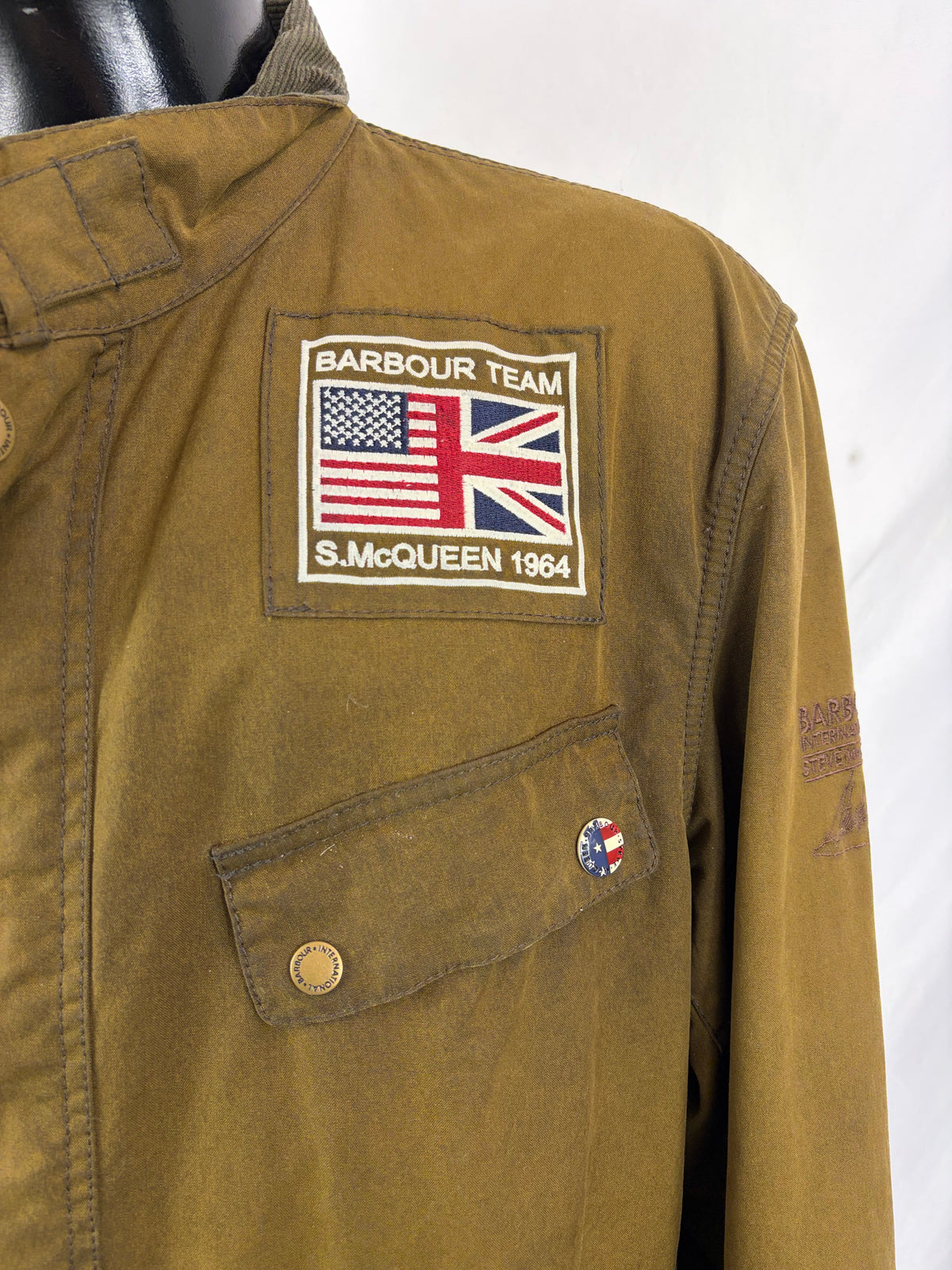 Giacca Barbour International Lester Washed XXL- Olive International Mc Queen lester washed jacket size XXL