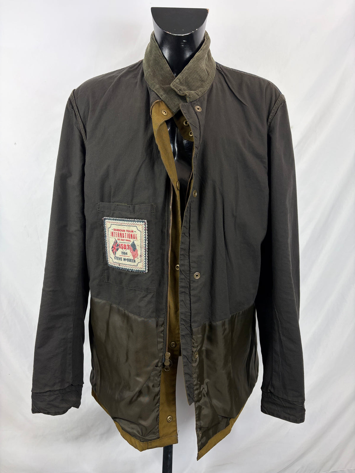 Giacca Barbour International Lester Washed XXL- Olive International Mc Queen lester washed jacket size XXL