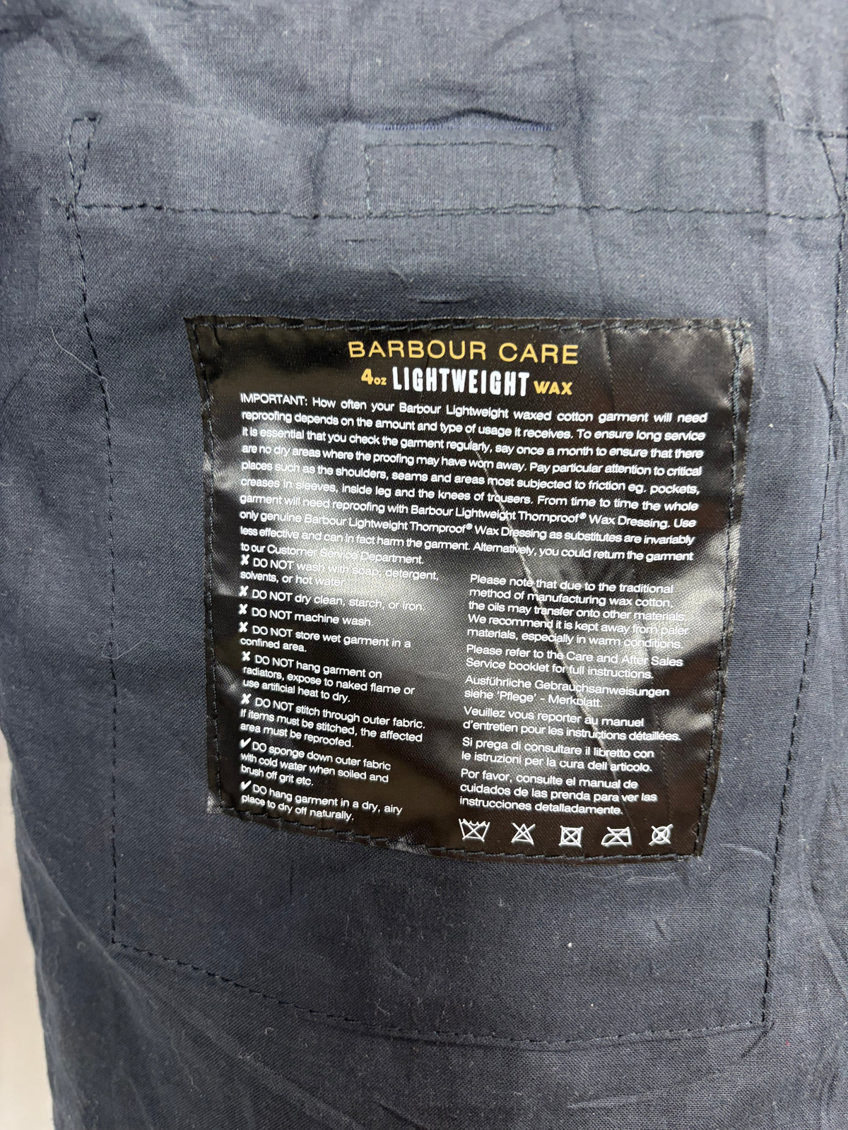 Giacca Barbour International Mc queen Wilkin blu Large - Navy international Mc Queen Wilkin navy jacket size L