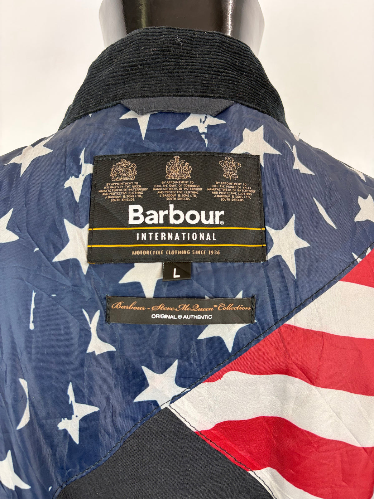 Giacca Barbour International Mc queen Wilkin blu Large - Navy international Mc Queen Wilkin navy jacket size L
