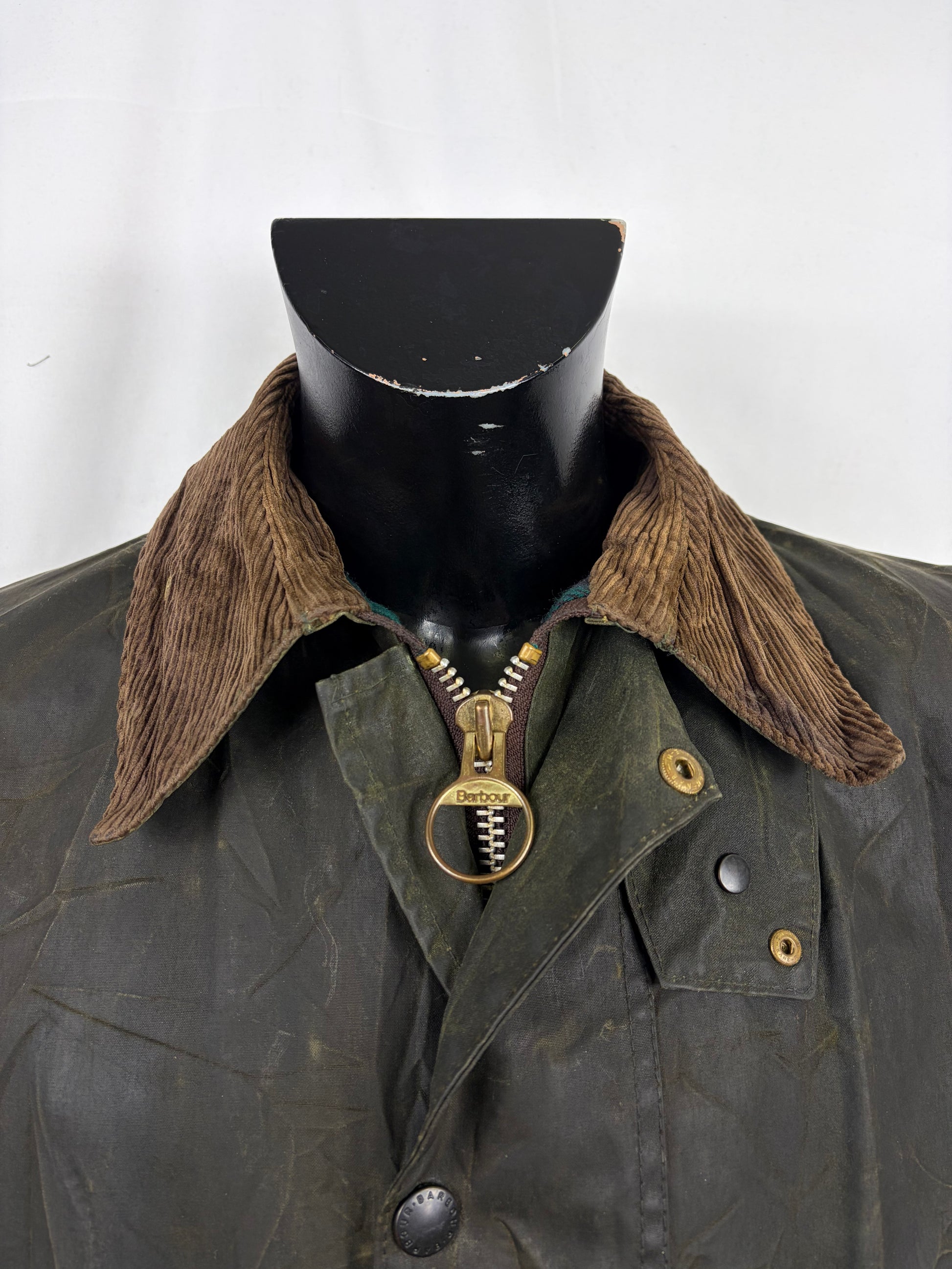 Giacca Barbour Vintage Northumbria C42/107 cm-Green Waxed Northumbria Jacket Size Large - Shop In London