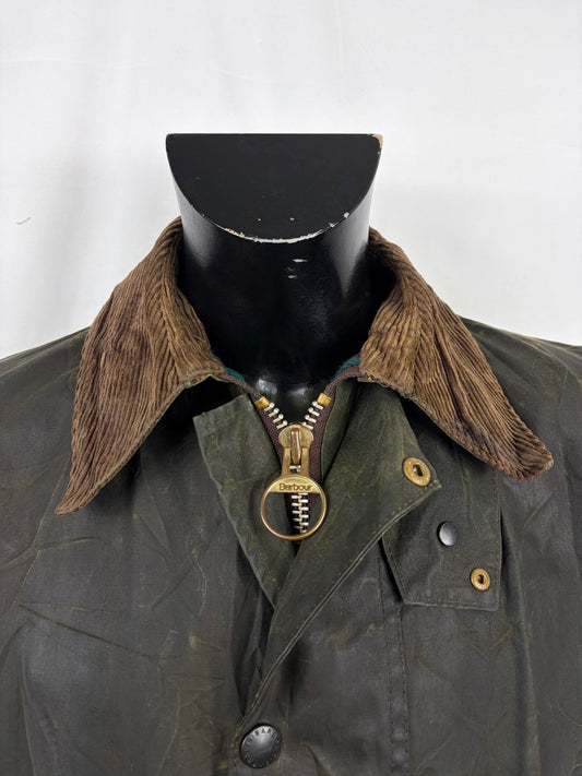Giacca Barbour Vintage Northumbria C42/107 cm-Green Waxed Northumbria Jacket Size Large - Shop In London