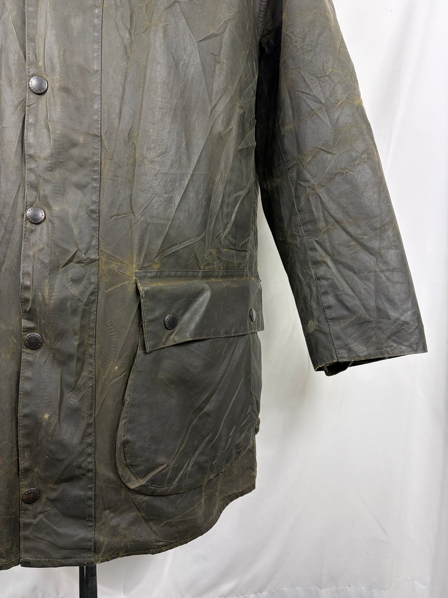 Giacca Barbour Vintage Northumbria C42/107 cm-Green Waxed Northumbria Jacket Size Large - Shop In London