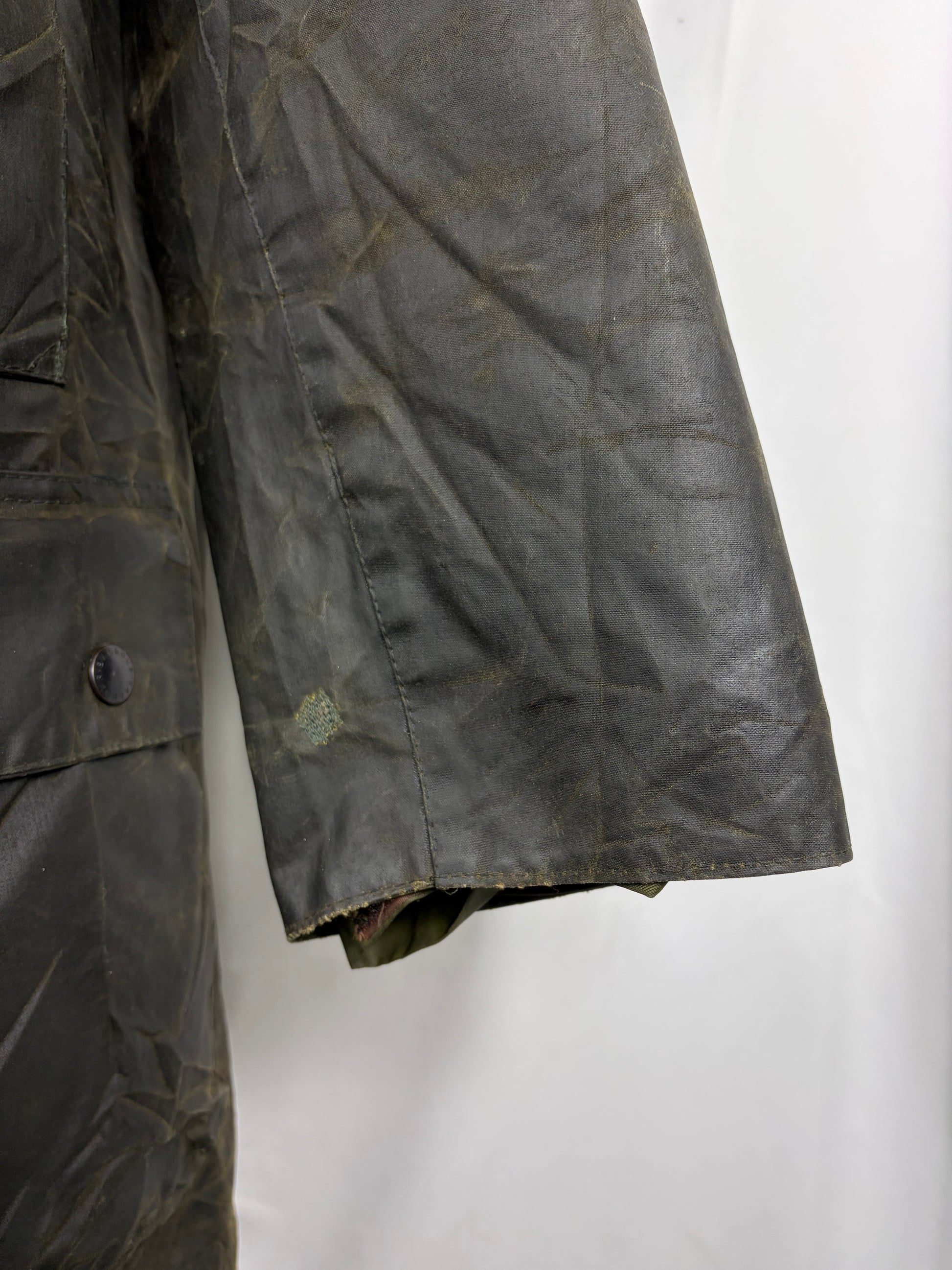 Giacca Barbour Vintage Northumbria C42/107 cm-Green Waxed Northumbria Jacket Size Large - Shop In London