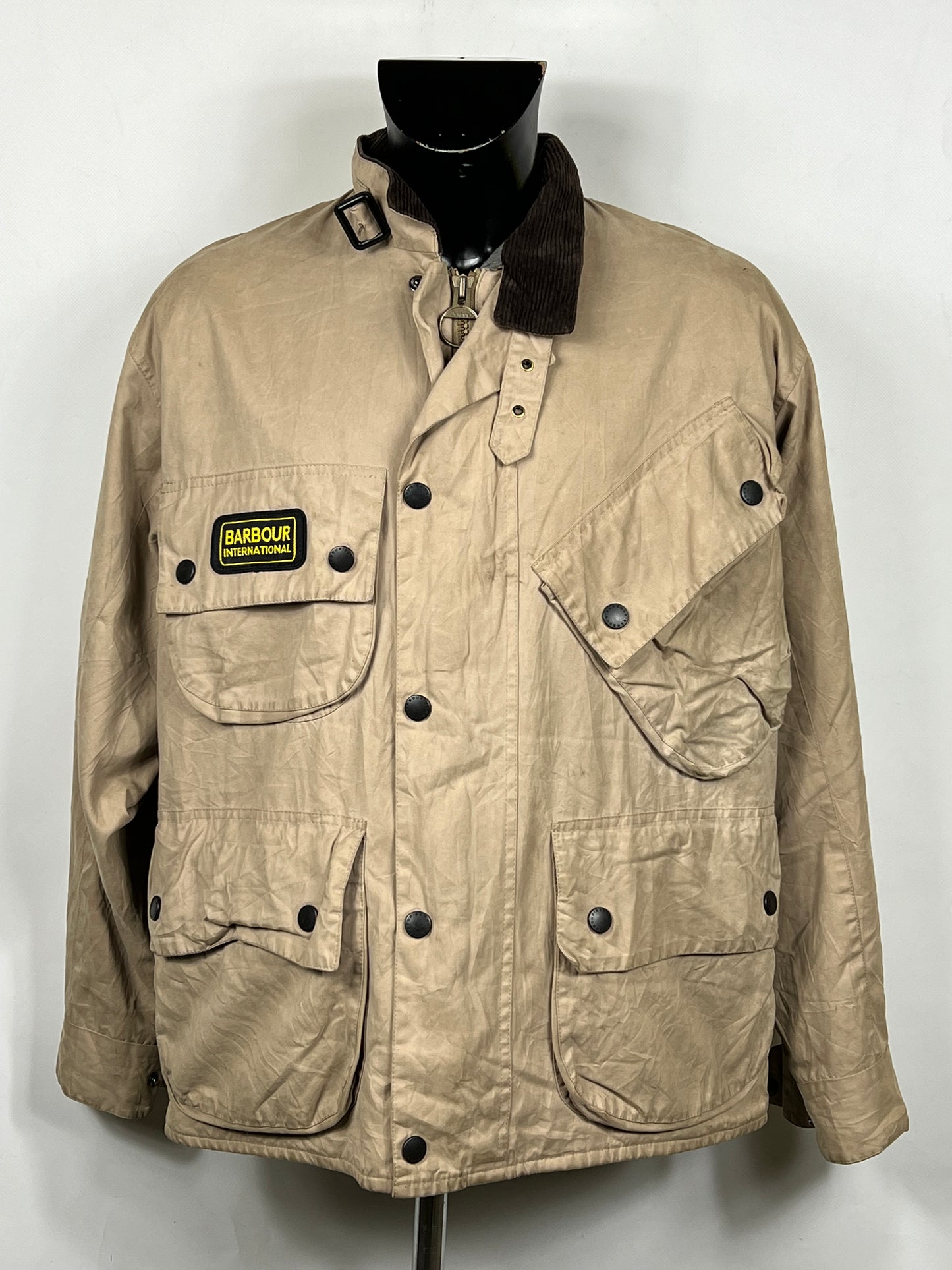 Giacca Barbour International Beige C40/102 cm - Barbour Beige Cotton Jacket Medium