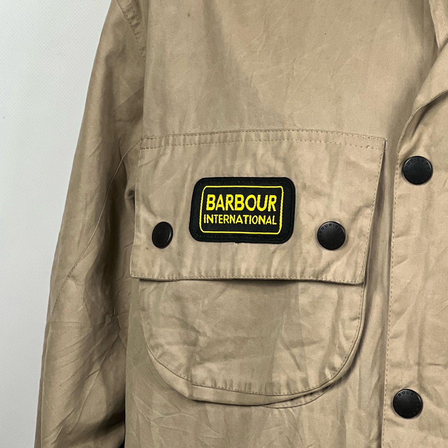 Giacca Barbour International Beige C40/102 cm - Barbour Beige Cotton Jacket Medium