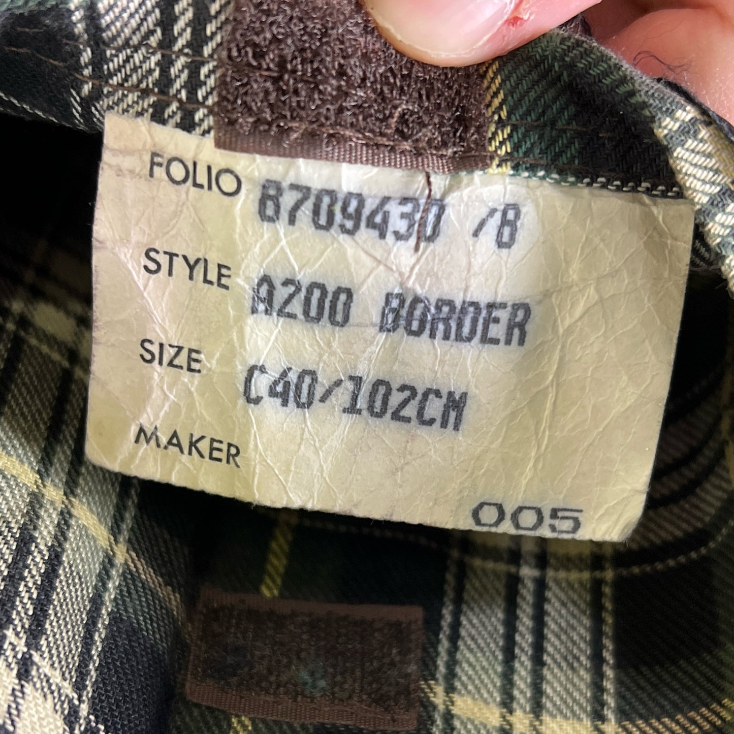 Barbour unisex Border Verde cotone Cerato C40/102cm Green Border Coat Size M