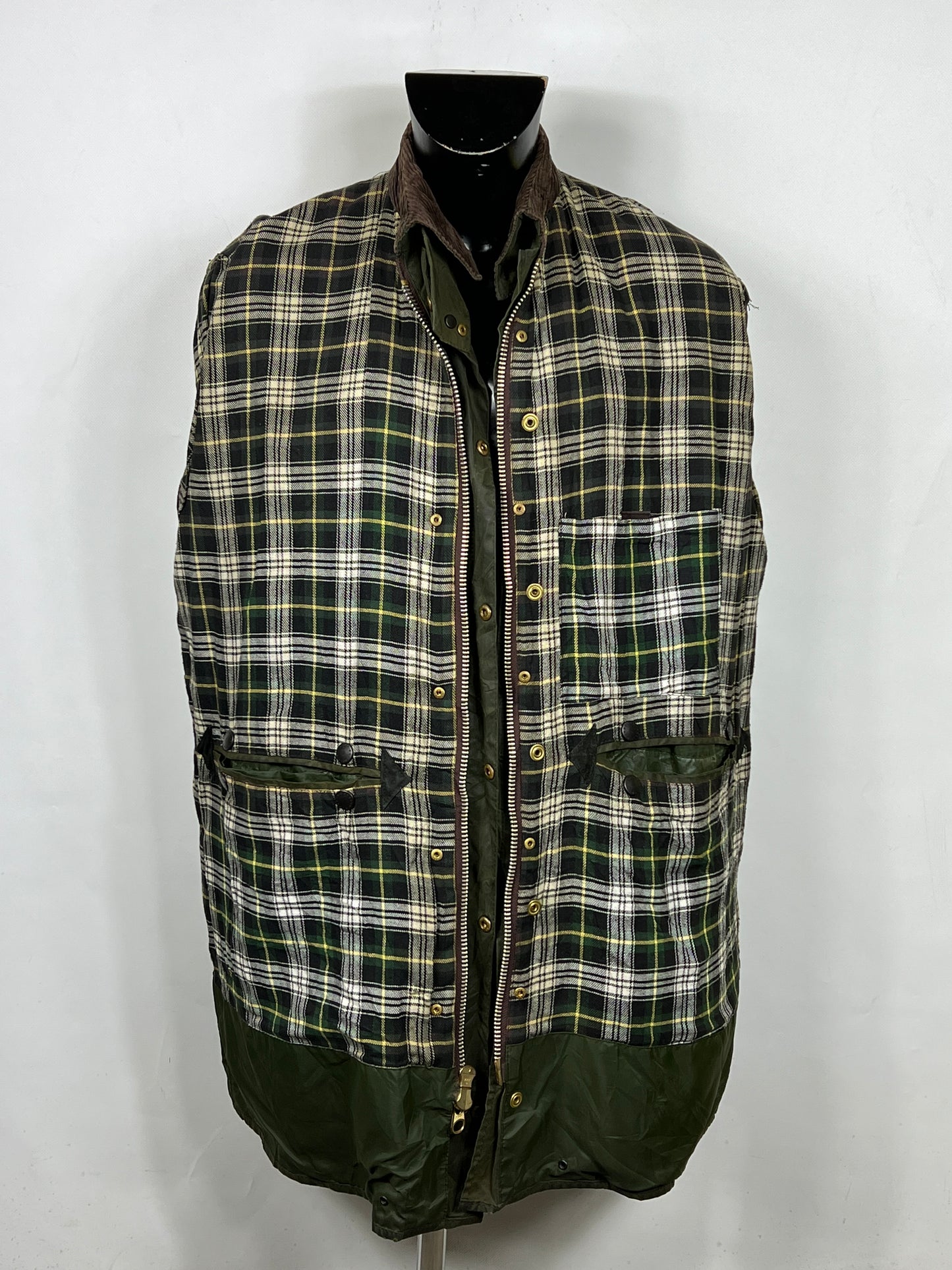Giacca Barbour Border verde Vintage Cerata C42/107 cm - Green wax jacket Large