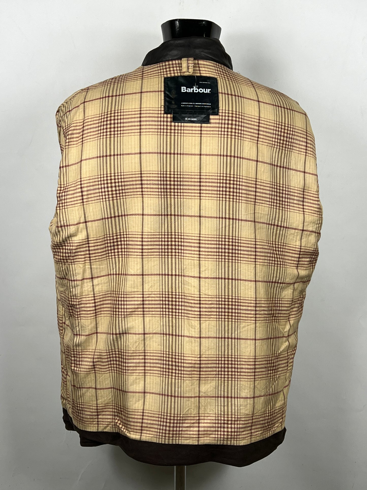 Barbour Giacca Uomo Bushman Marrone Large- Man Wax Brown Jacket Size L
