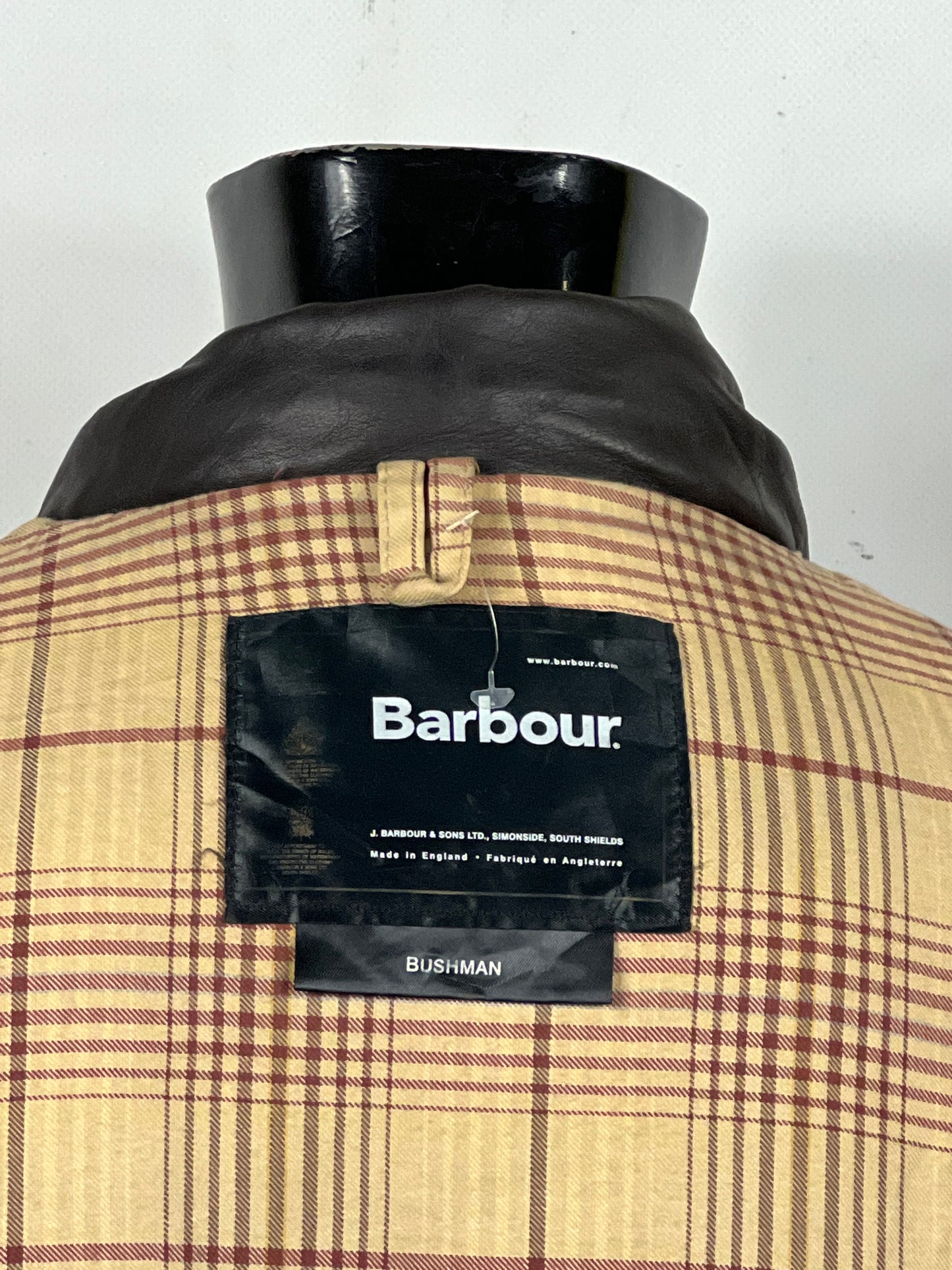 Barbour Giacca Uomo Bushman Marrone Large- Man Wax Brown Jacket Size L