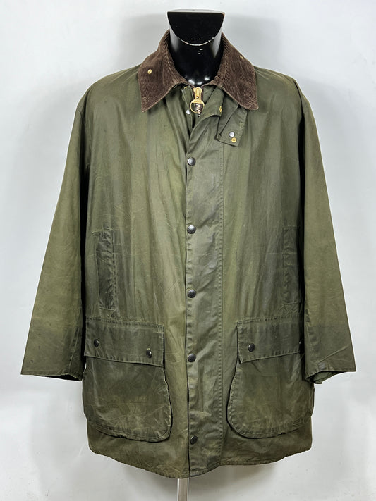 Barbour Border Verde vintage cotone Cerato C44/46 Green Border Coat Size  XL
