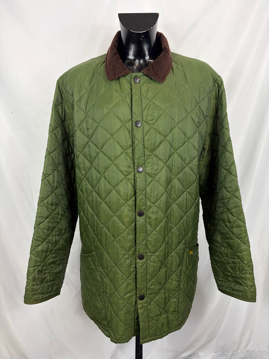 Giacca a vento Barbour verde Liddesdale XXlarge- Man Quilted Green Jacket Size XXlarge