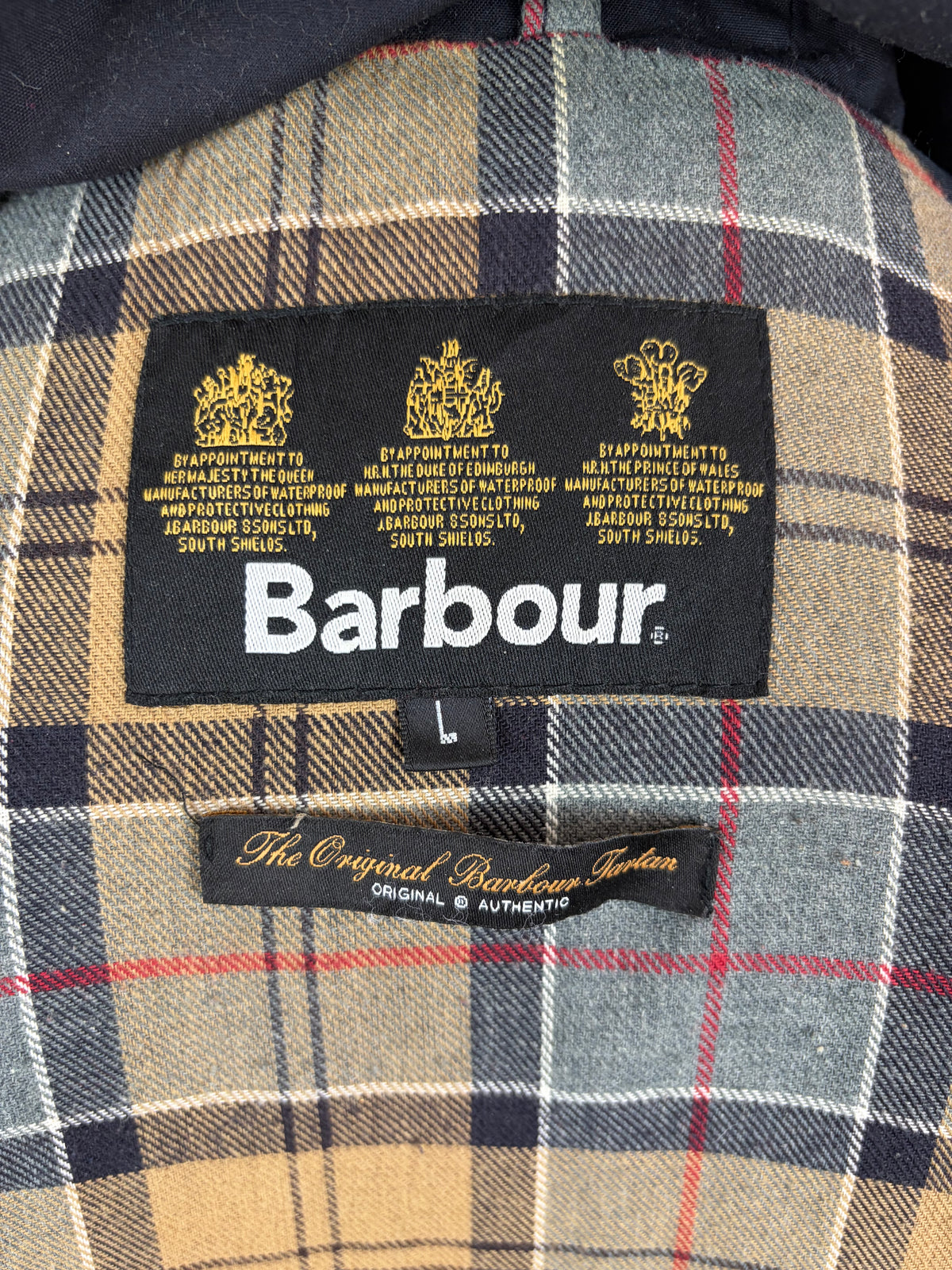 Giacca Barbour da uomo con cappuccio blu Large - Man Beauson navy wax hooded jacket size Large