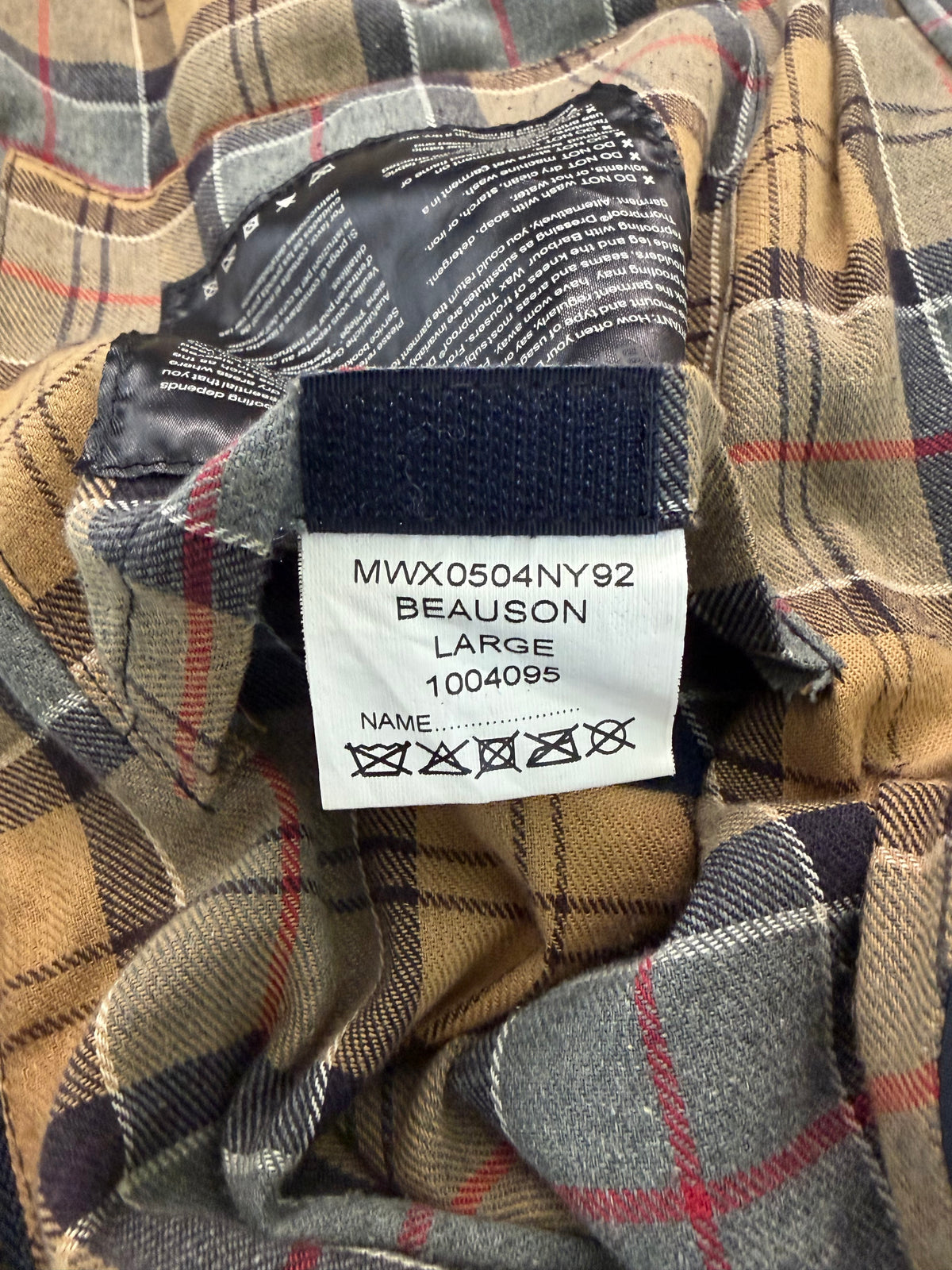 Giacca Barbour da uomo con cappuccio blu Large - Man Beauson navy wax hooded jacket size Large
