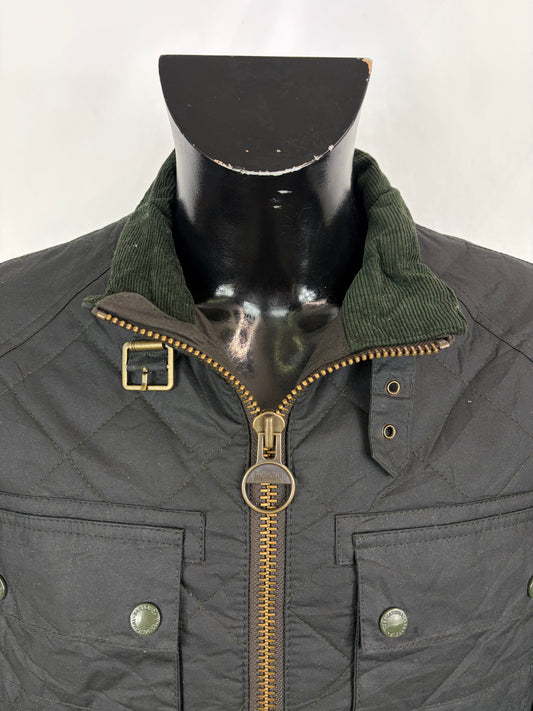 Giacca Barbour International Peel Verde Medium- Man International Wax green Jacket size M
