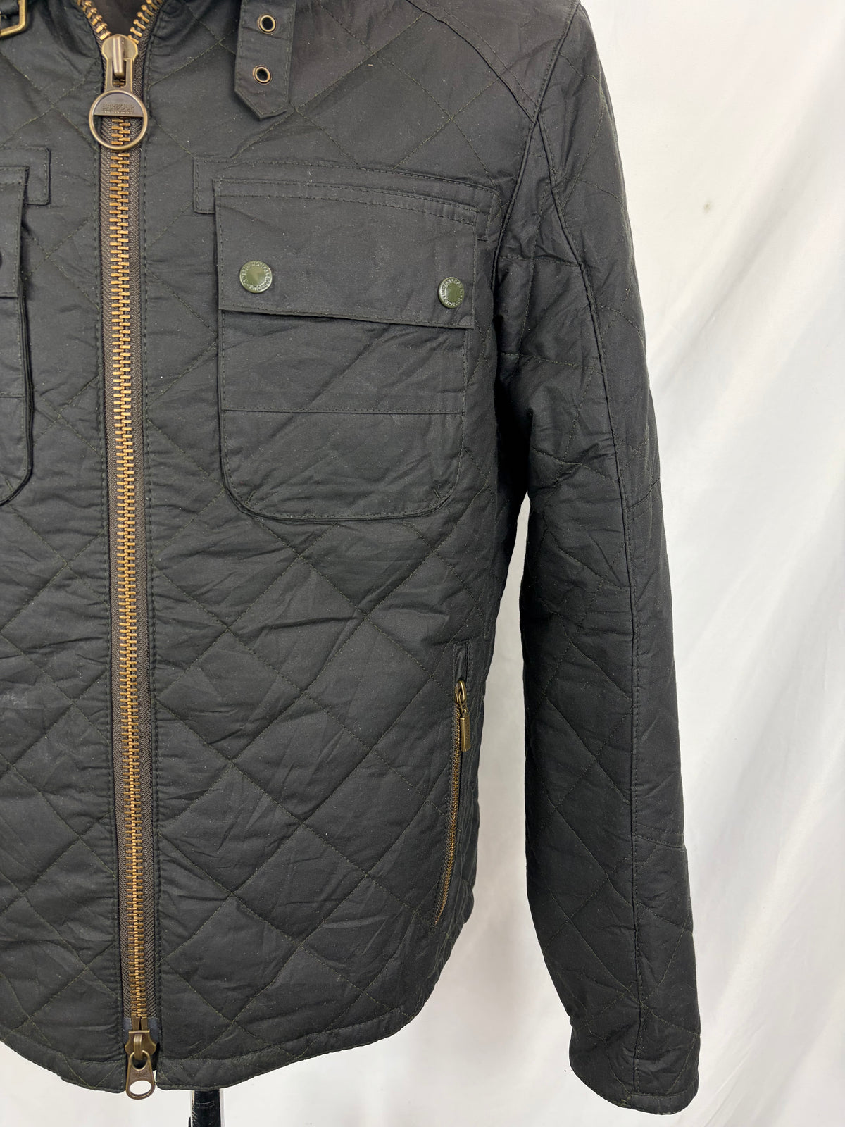 Giacca Barbour International Peel Verde Medium- Man International Wax green Jacket size M