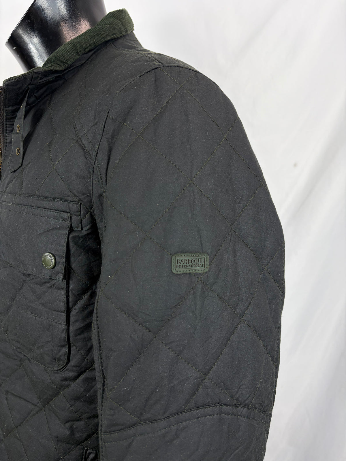 Giacca Barbour International Peel Verde Medium- Man International Wax green Jacket size M