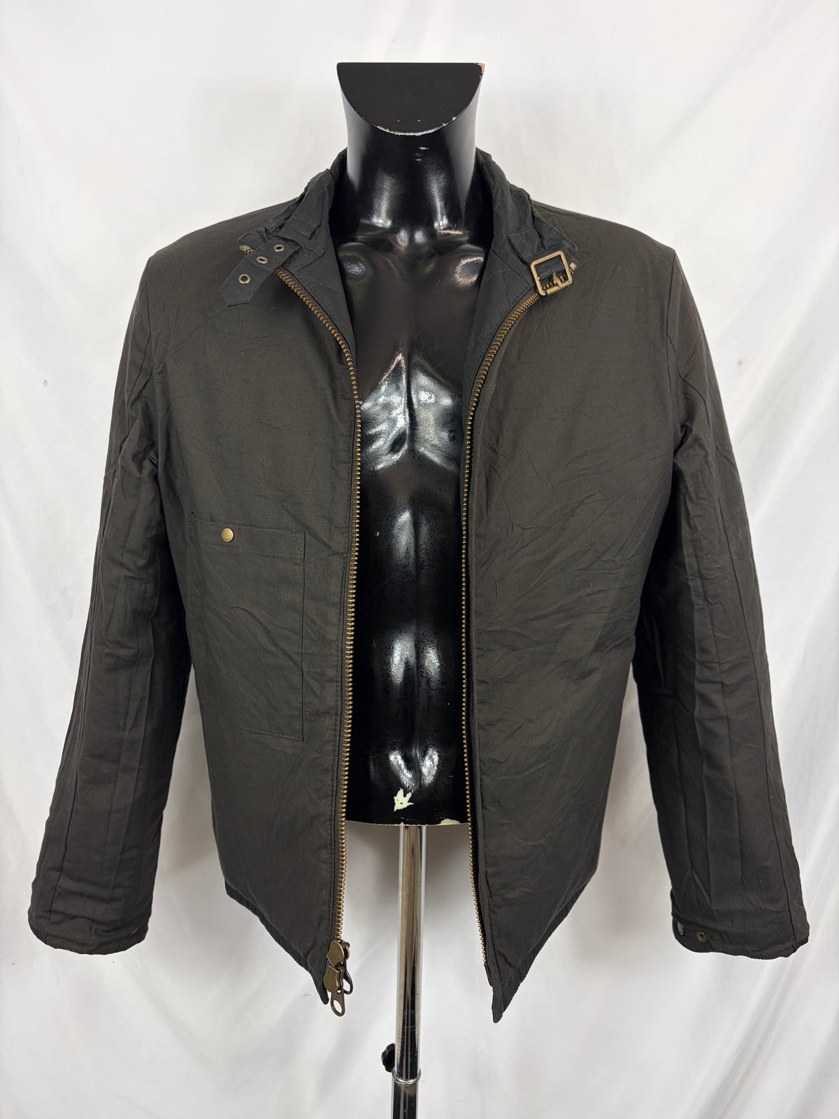 Giacca Barbour International Peel Verde Medium- Man International Wax green Jacket size M