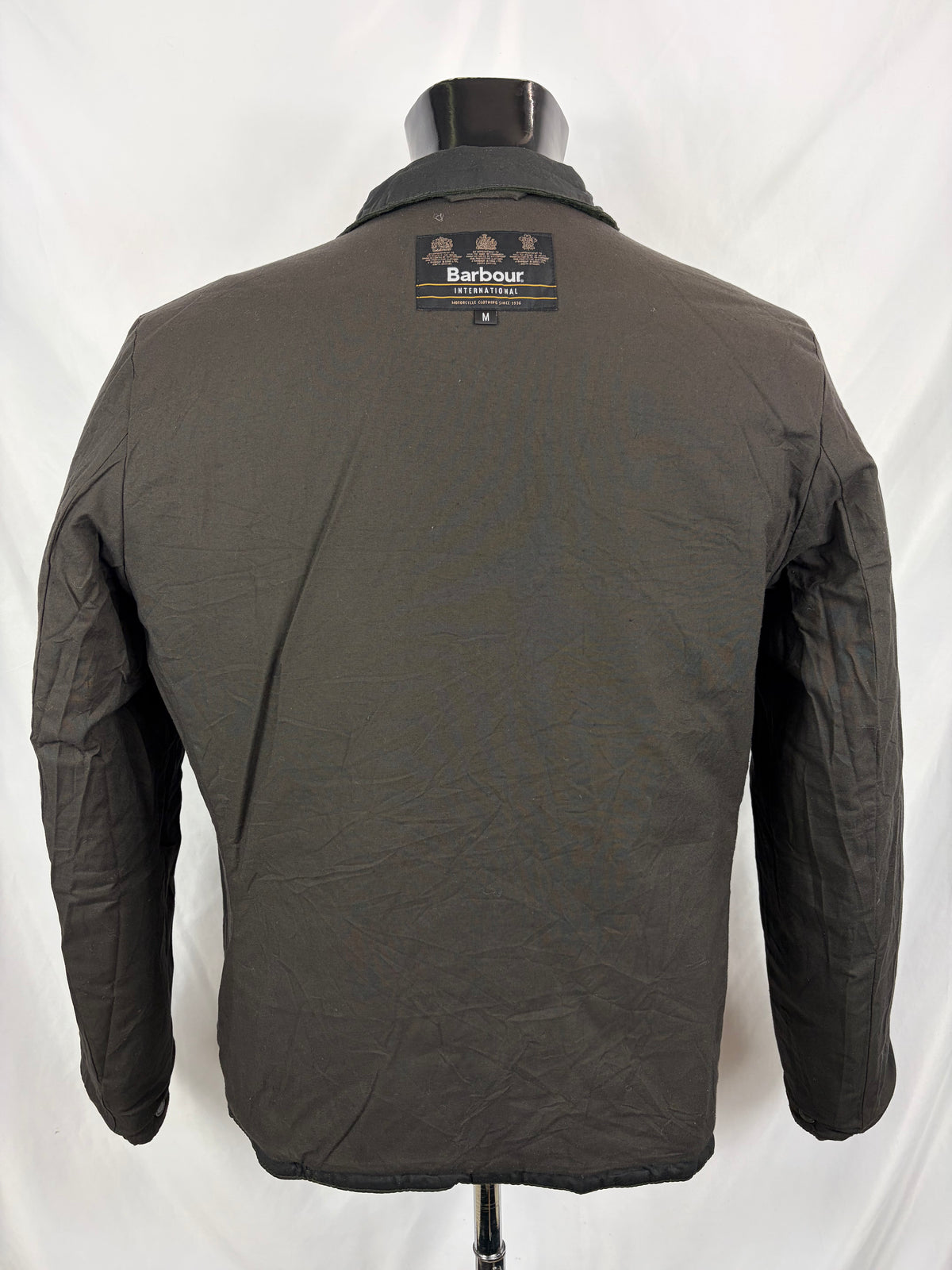 Giacca Barbour International Peel Verde Medium- Man International Wax green Jacket size M