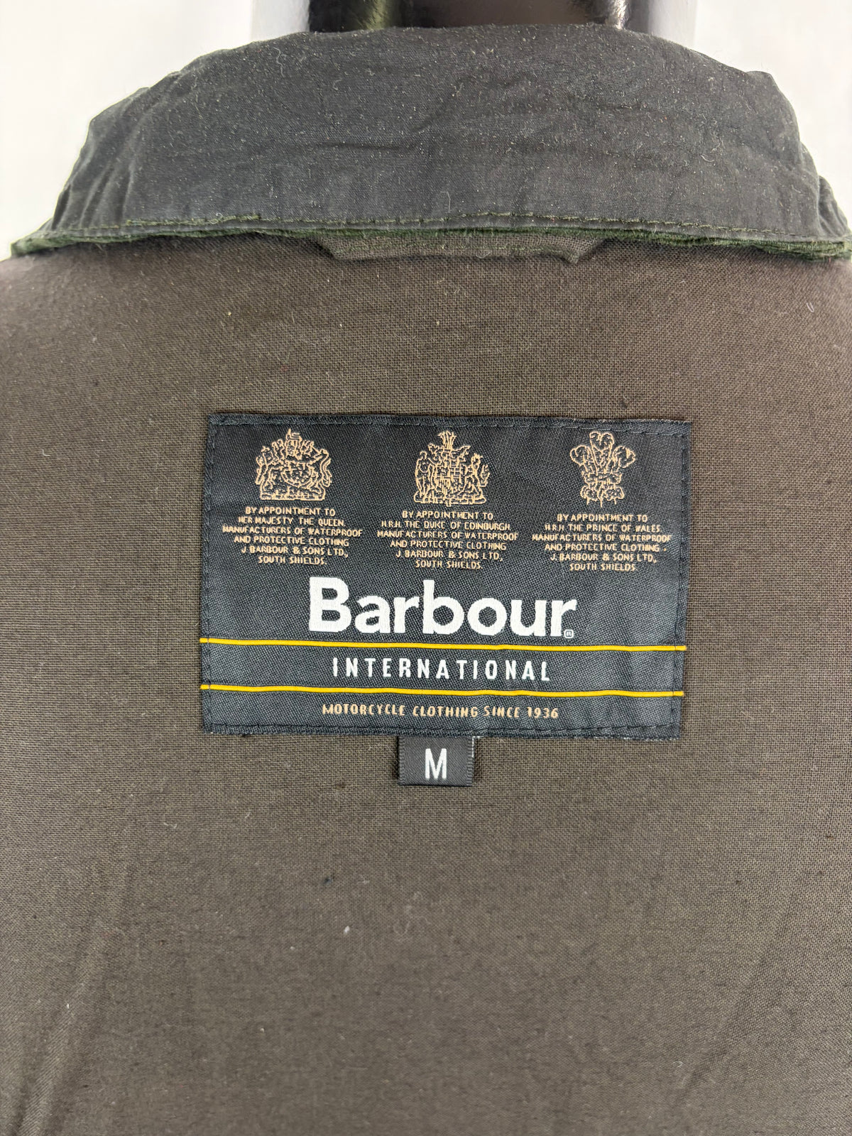 Giacca Barbour International Peel Verde Medium- Man International Wax green Jacket size M
