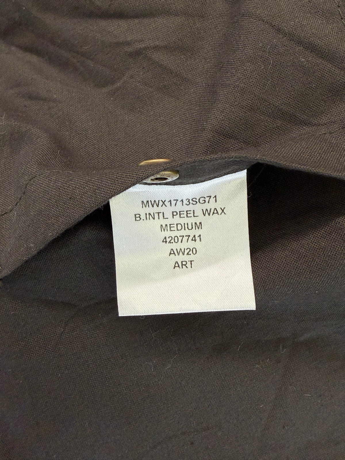 Giacca Barbour International Peel Verde Medium- Man International Wax green Jacket size M