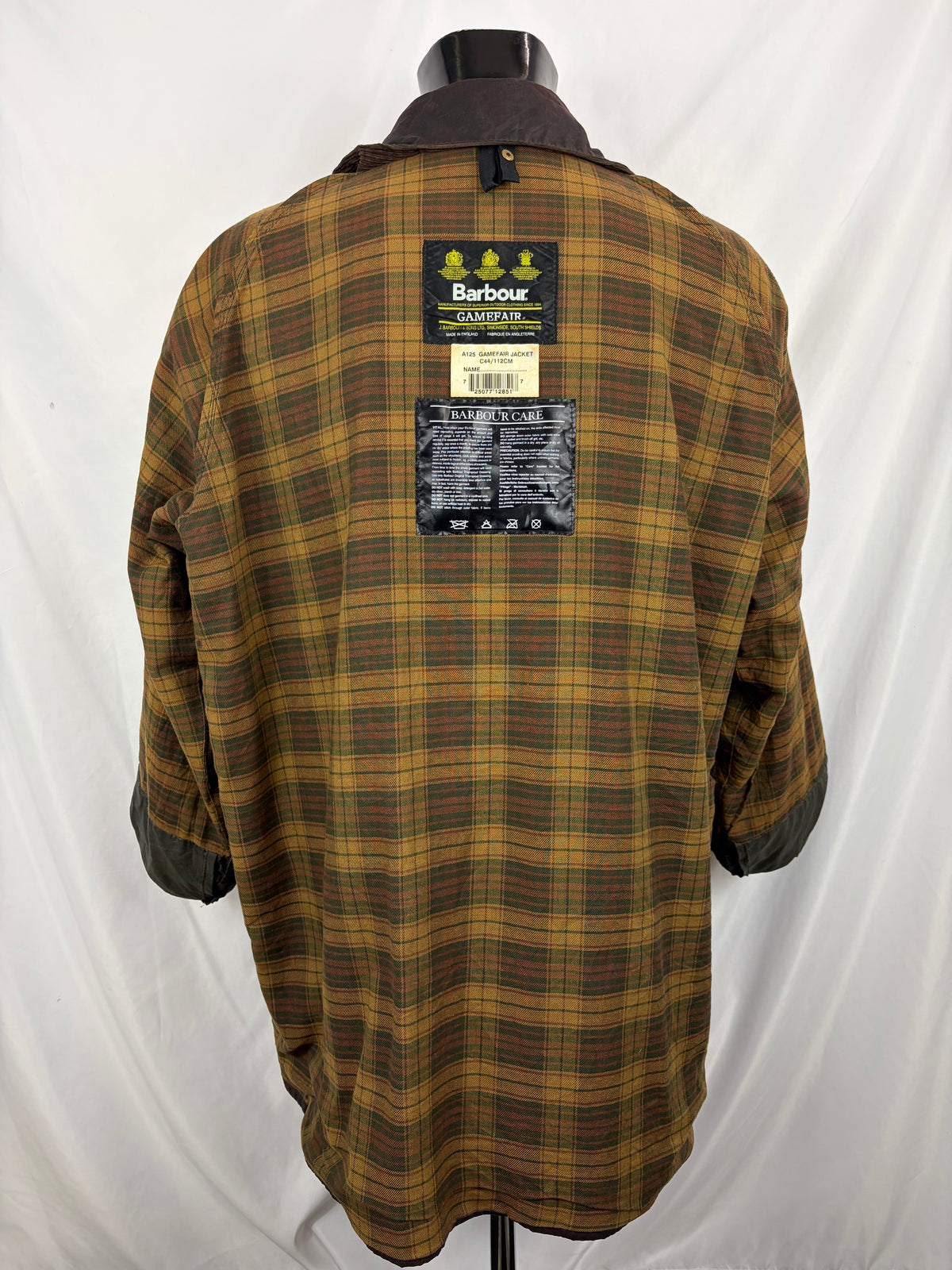 RARA Barbour Gamefair Marrone C44/112 cm Brown Wax Gamefair Jacket c44 size Xlarge