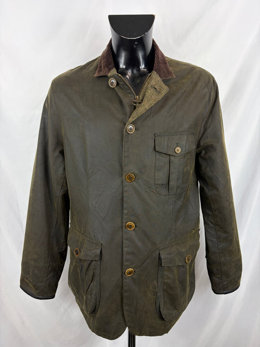 Giacca Barbour da uomo verde recente Dalkeith Large - Olive Wax man Jacket Size Large