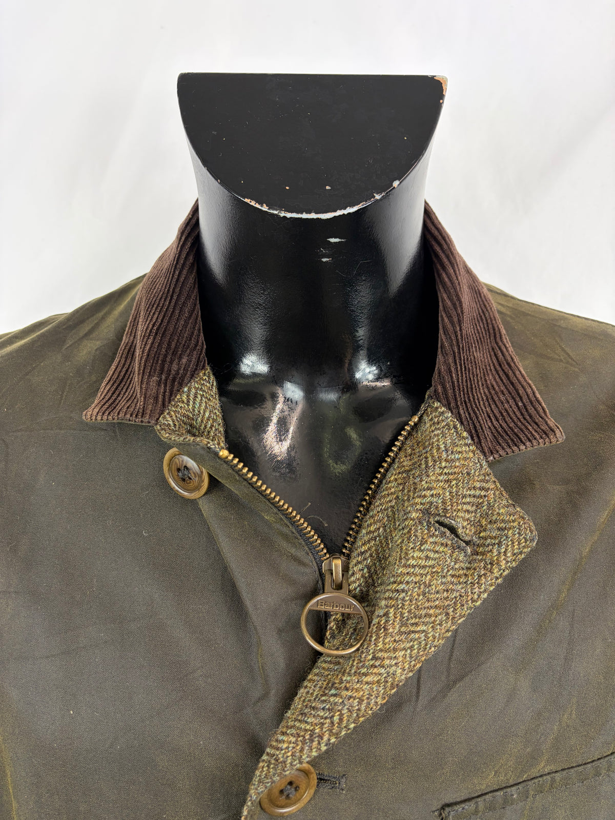 Giacca Barbour da uomo verde recente Dalkeith Large - Olive Wax man Jacket Size Large