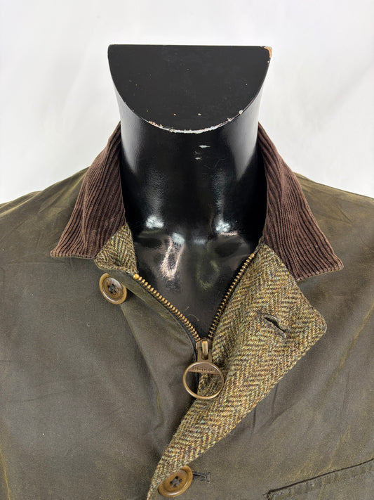 Giacca Barbour da uomo verde recente Dalkeith Large - Olive Wax man Jacket Size Large