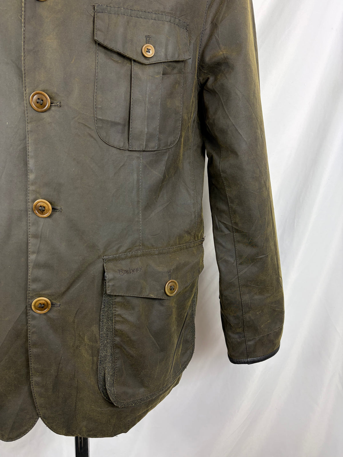 Giacca Barbour da uomo verde recente Dalkeith Large - Olive Wax man Jacket Size Large