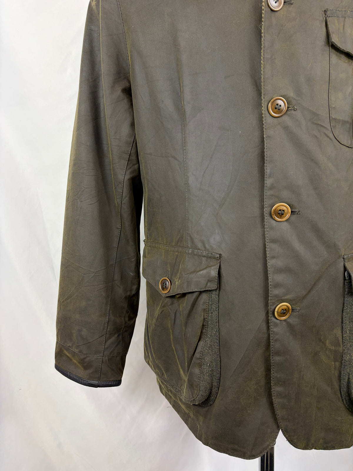 Giacca Barbour da uomo verde recente Dalkeith Large - Olive Wax man Jacket Size Large