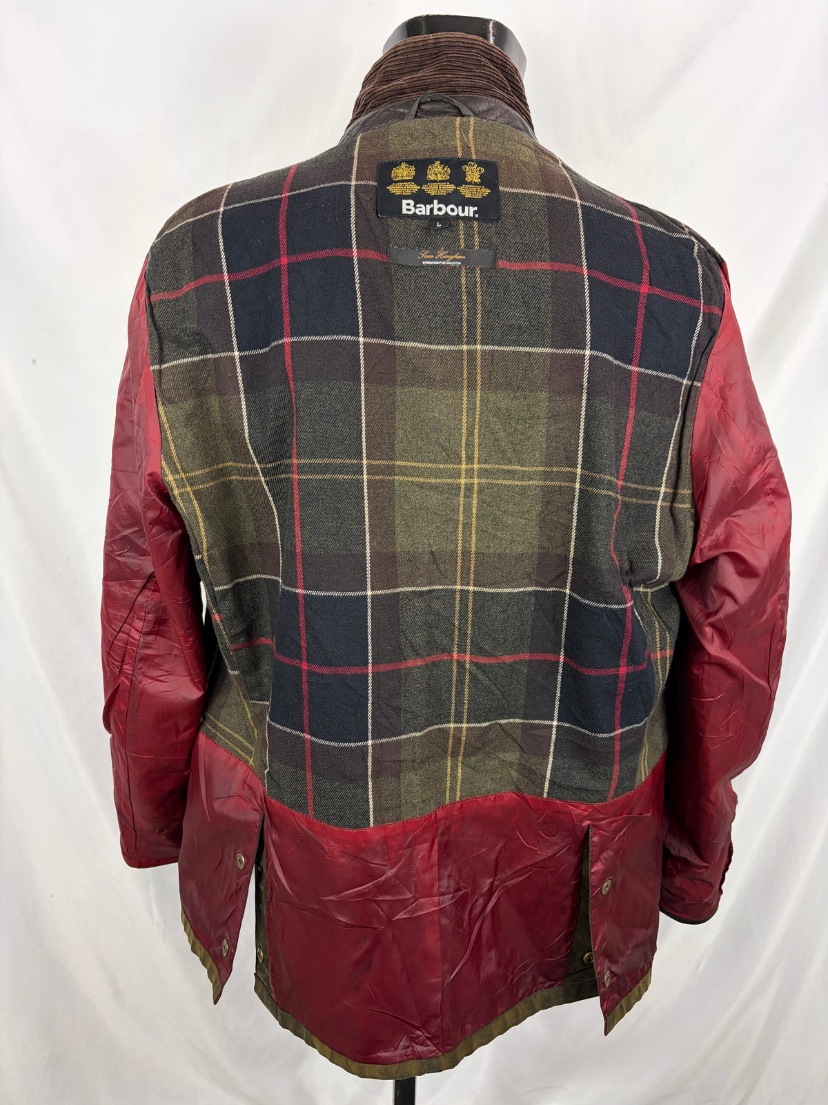 Giacca Barbour da uomo verde recente Dalkeith Large - Olive Wax man Jacket Size Large