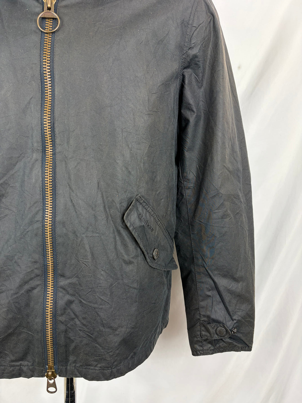Giacca uomo Barbour corta cerata blu S- Man Barbour Short Claxton jacket size Small