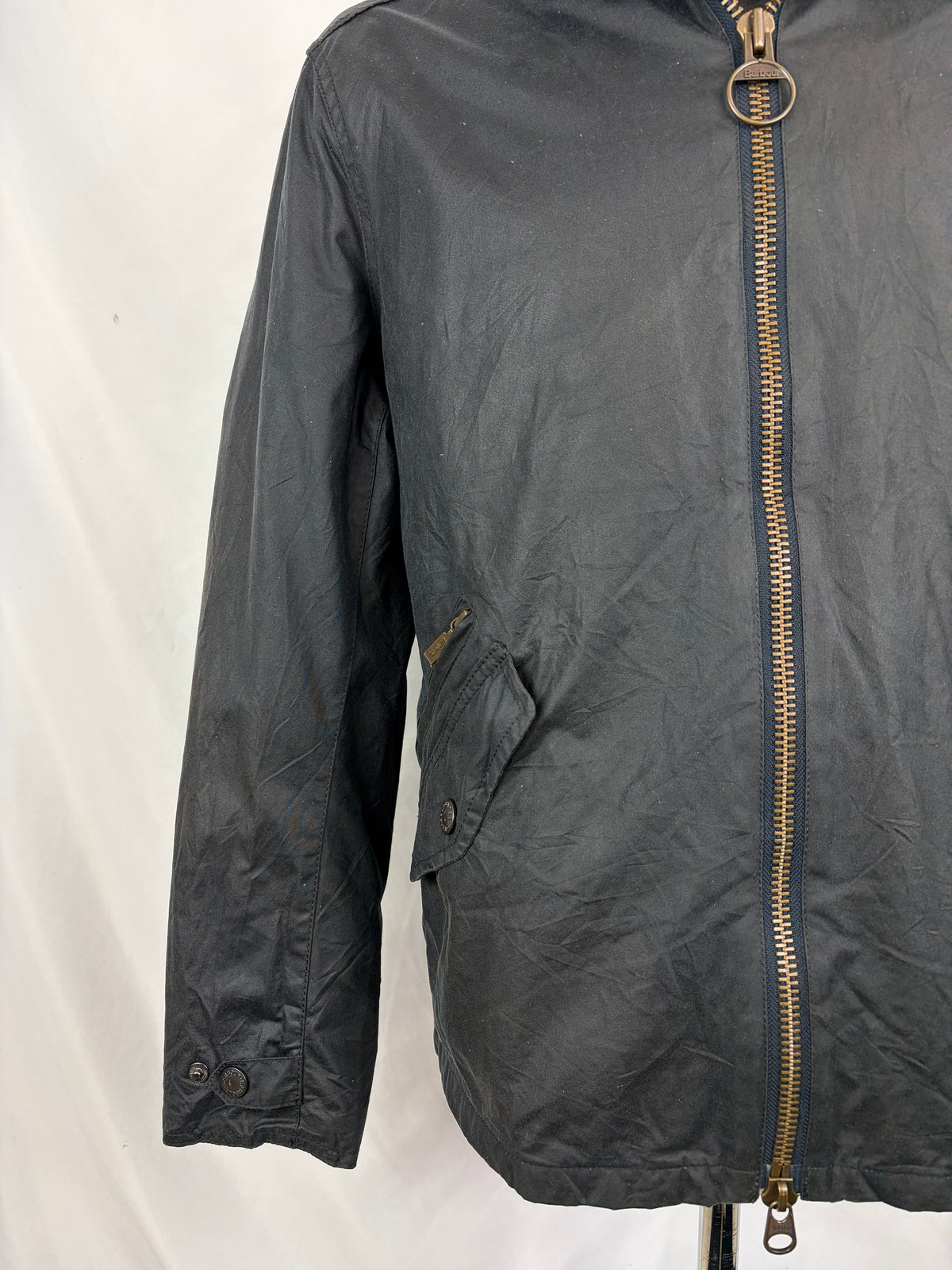 Giacca uomo Barbour corta cerata blu S- Man Barbour Short Claxton jacket size Small