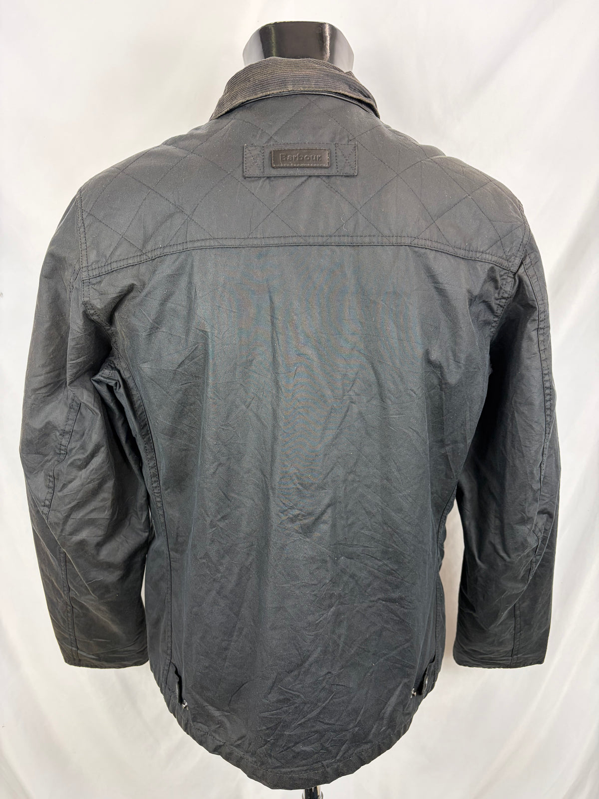 Giacca uomo Barbour corta cerata blu S- Man Barbour Short Claxton jacket size Small