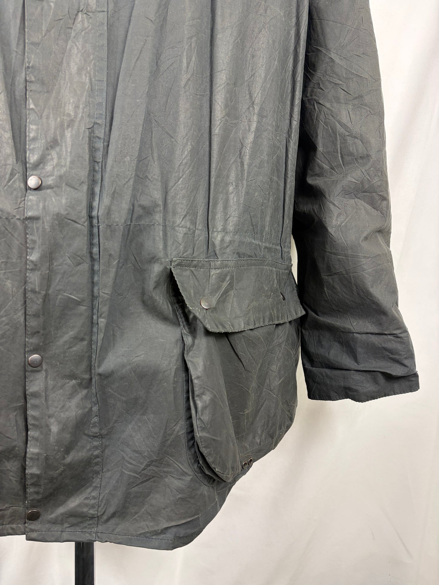 Barbour Classic Durham blu con cappuccio C48/122 cm Navy Hooded waxed durham Size XXL - Shop In London