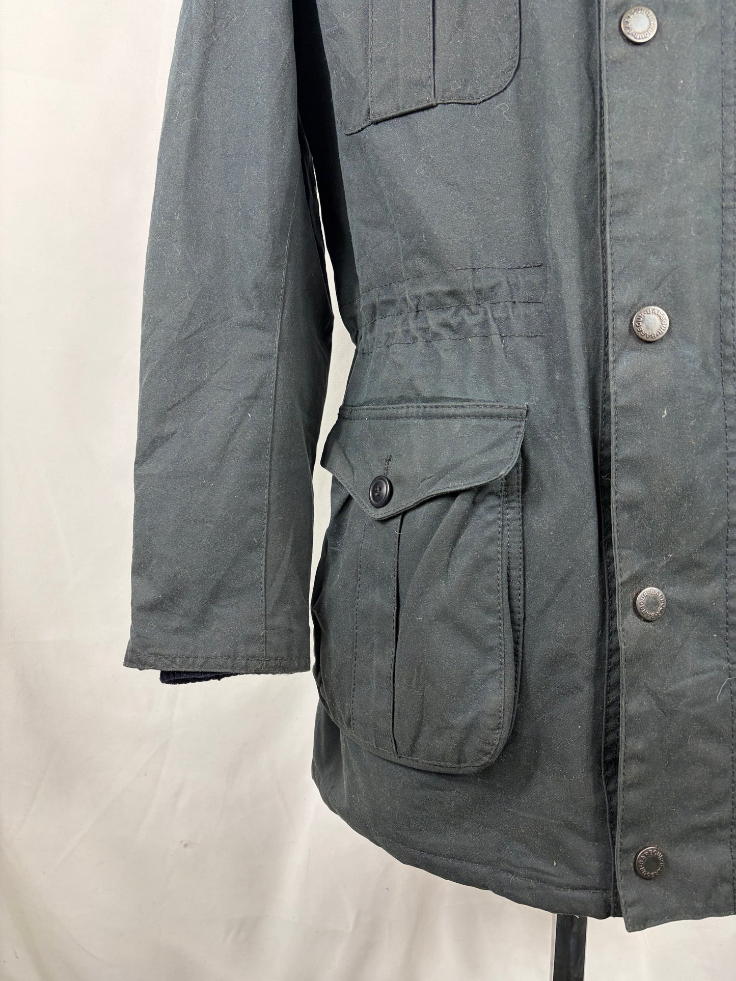 Parka Barbour uomo Blu Oakum cerato Medium - Navy Man Oakum wax jacket with hood size Medium - Shop In London