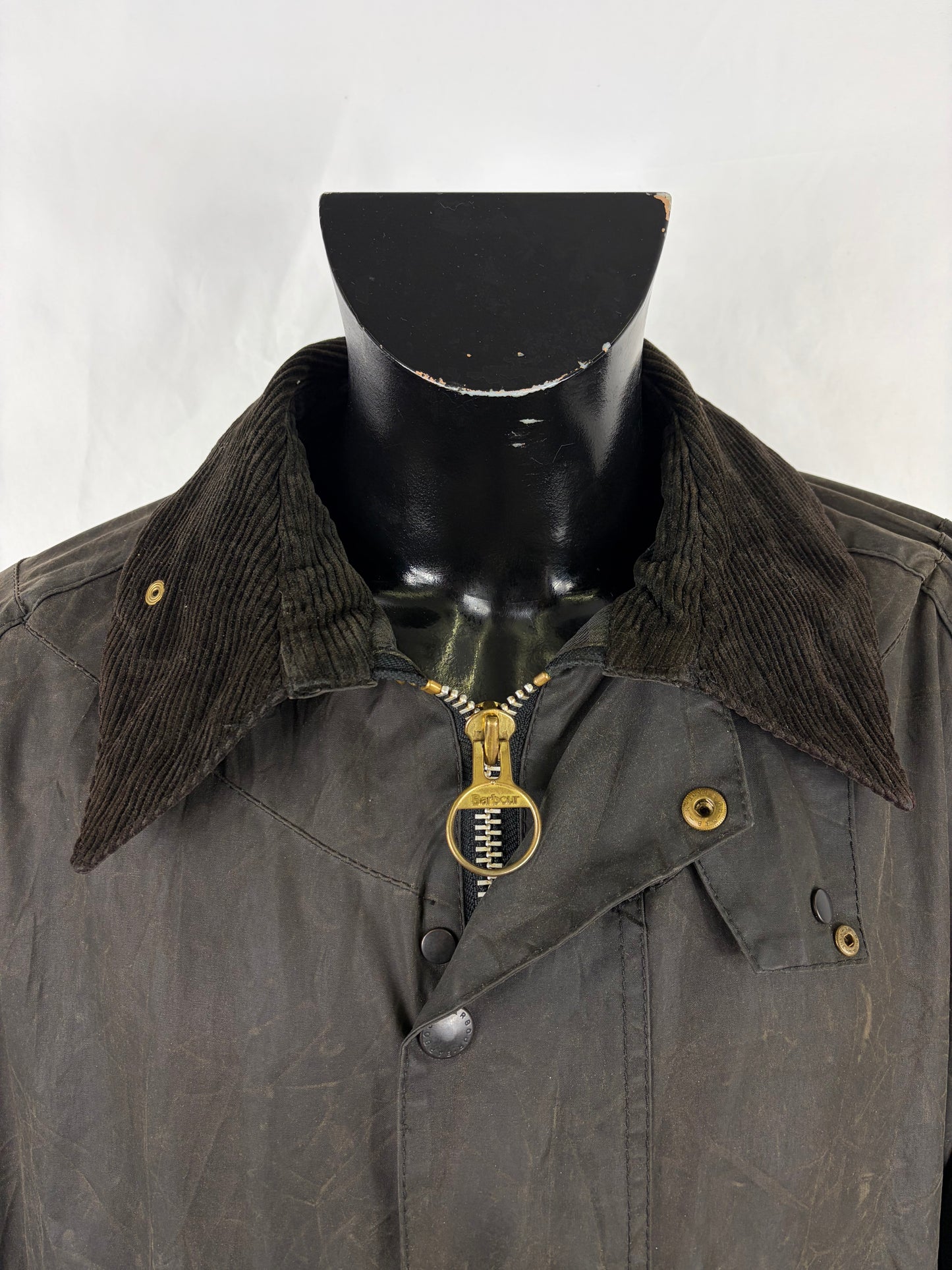Barbour Giacca Beaufort vintage nero C46/117cm - Black Beaufort Waxed jacket size xl - Shop In London