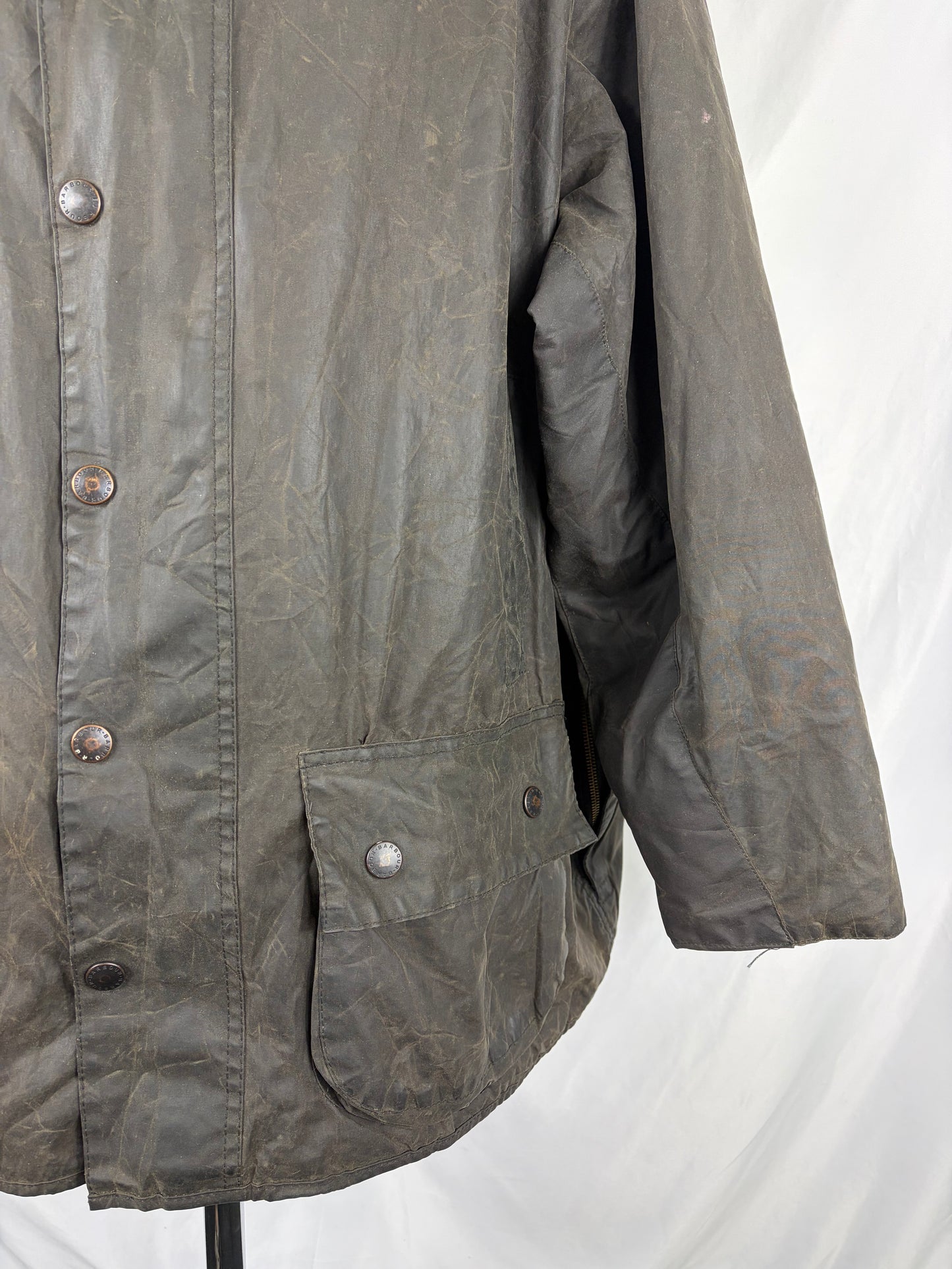 Barbour Giacca Beaufort vintage nero C46/117cm - Black Beaufort Waxed jacket size xl - Shop In London
