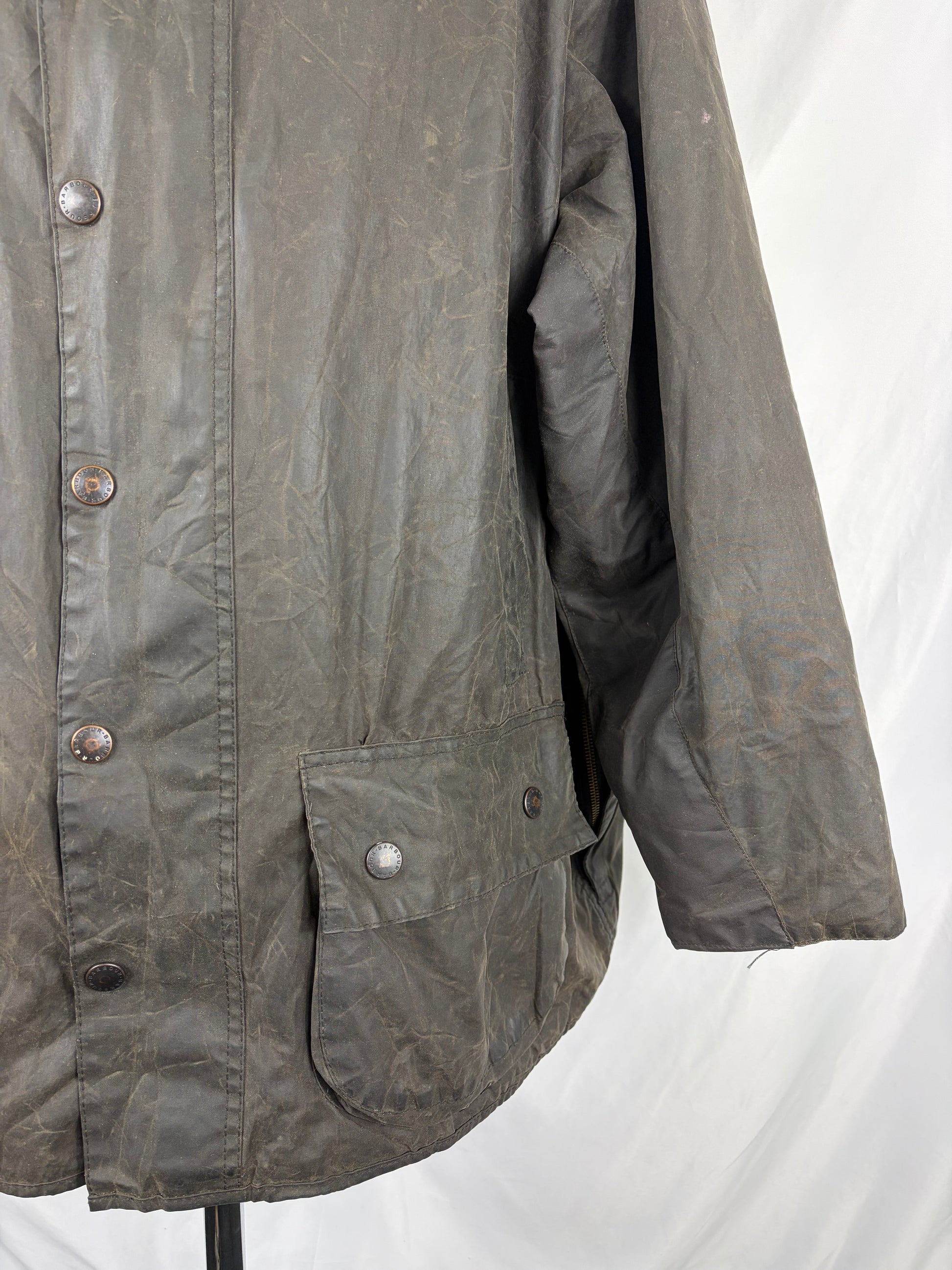 Barbour Giacca Beaufort vintage nero C46/117cm - Black Beaufort Waxed jacket size xl - Shop In London