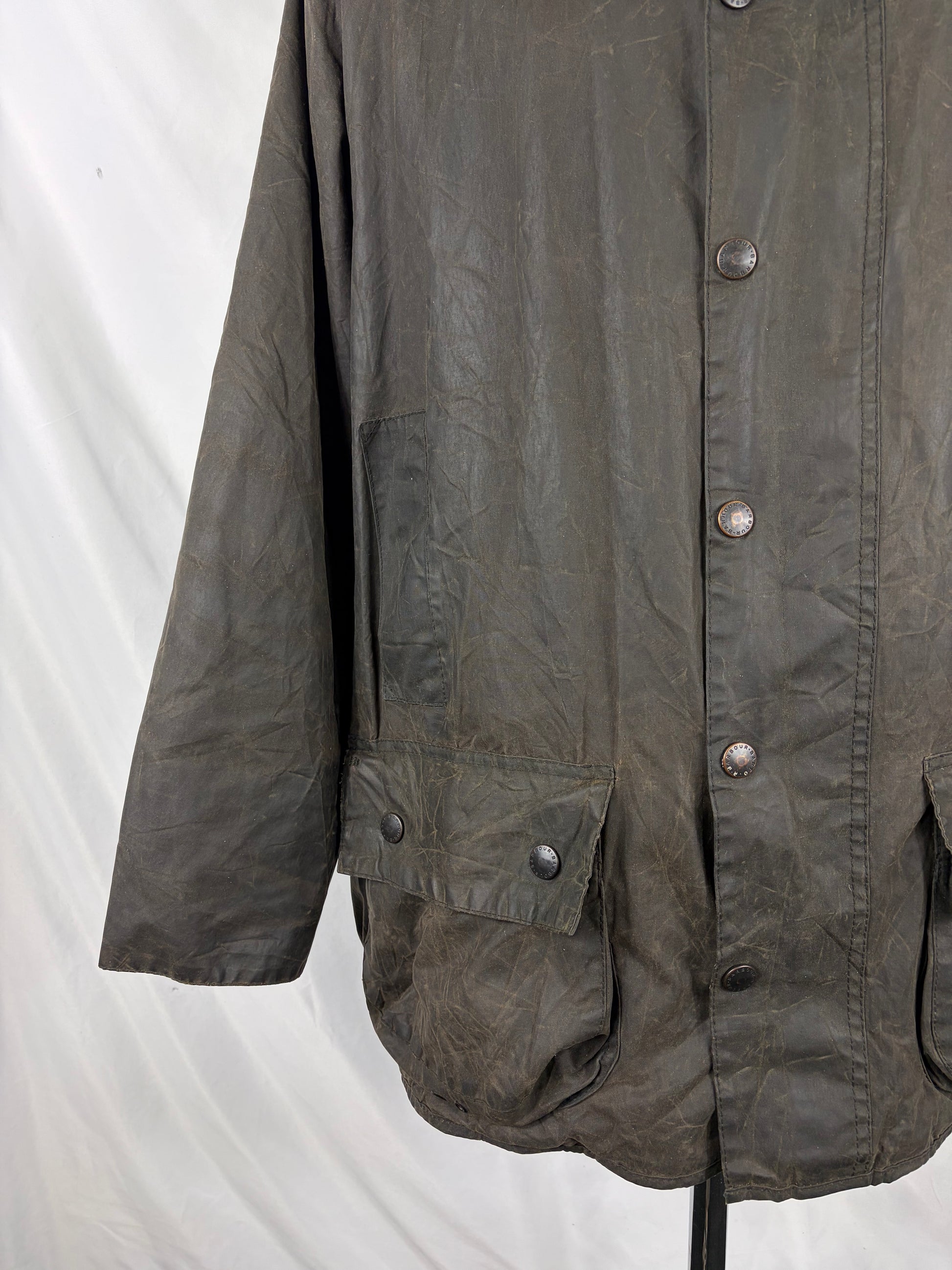 Barbour Giacca Beaufort vintage nero C46/117cm - Black Beaufort Waxed jacket size xl - Shop In London