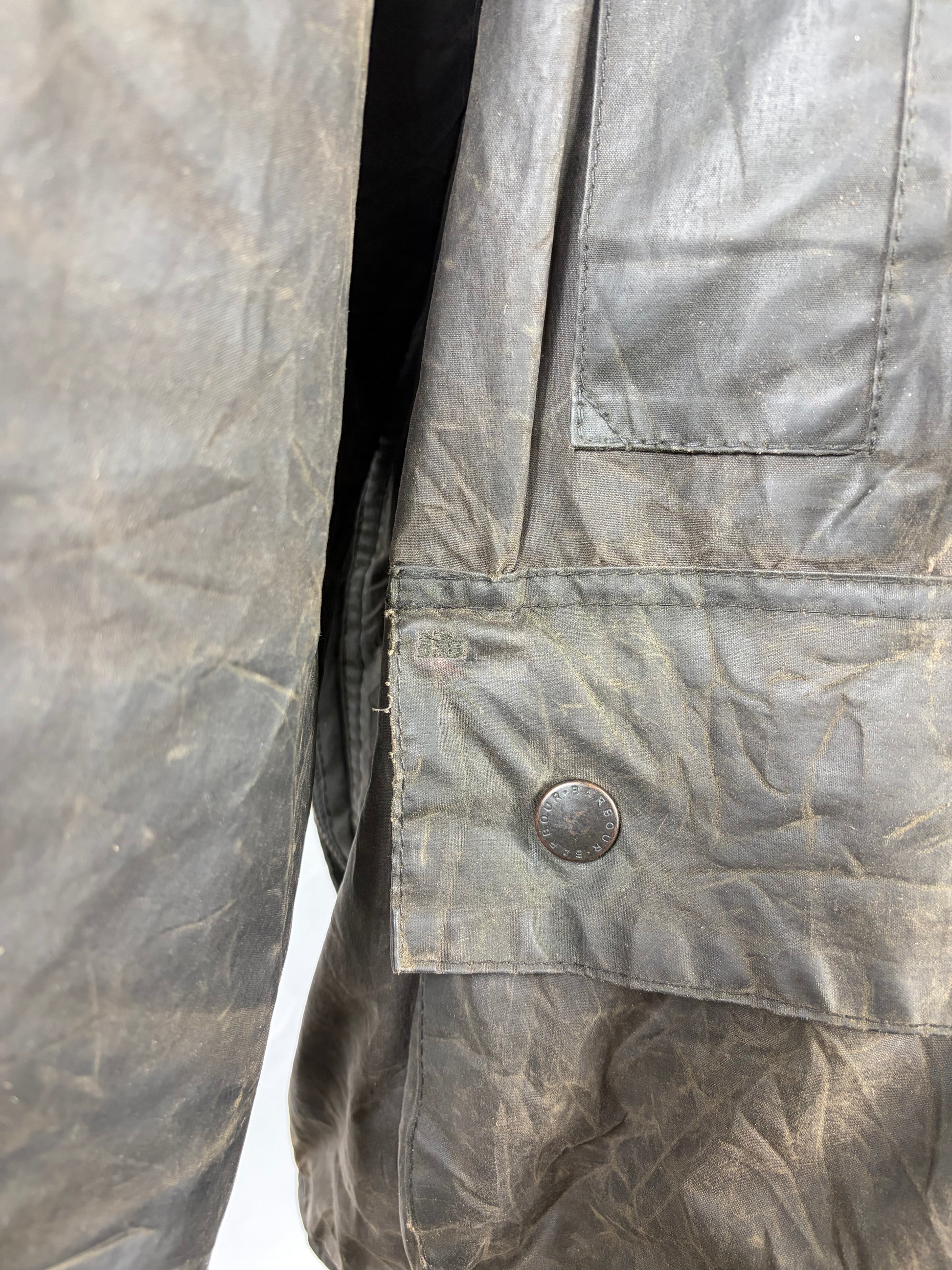 Barbour Giacca Beaufort vintage nero C46/117cm - Black Beaufort Waxed jacket size xl - Shop In London