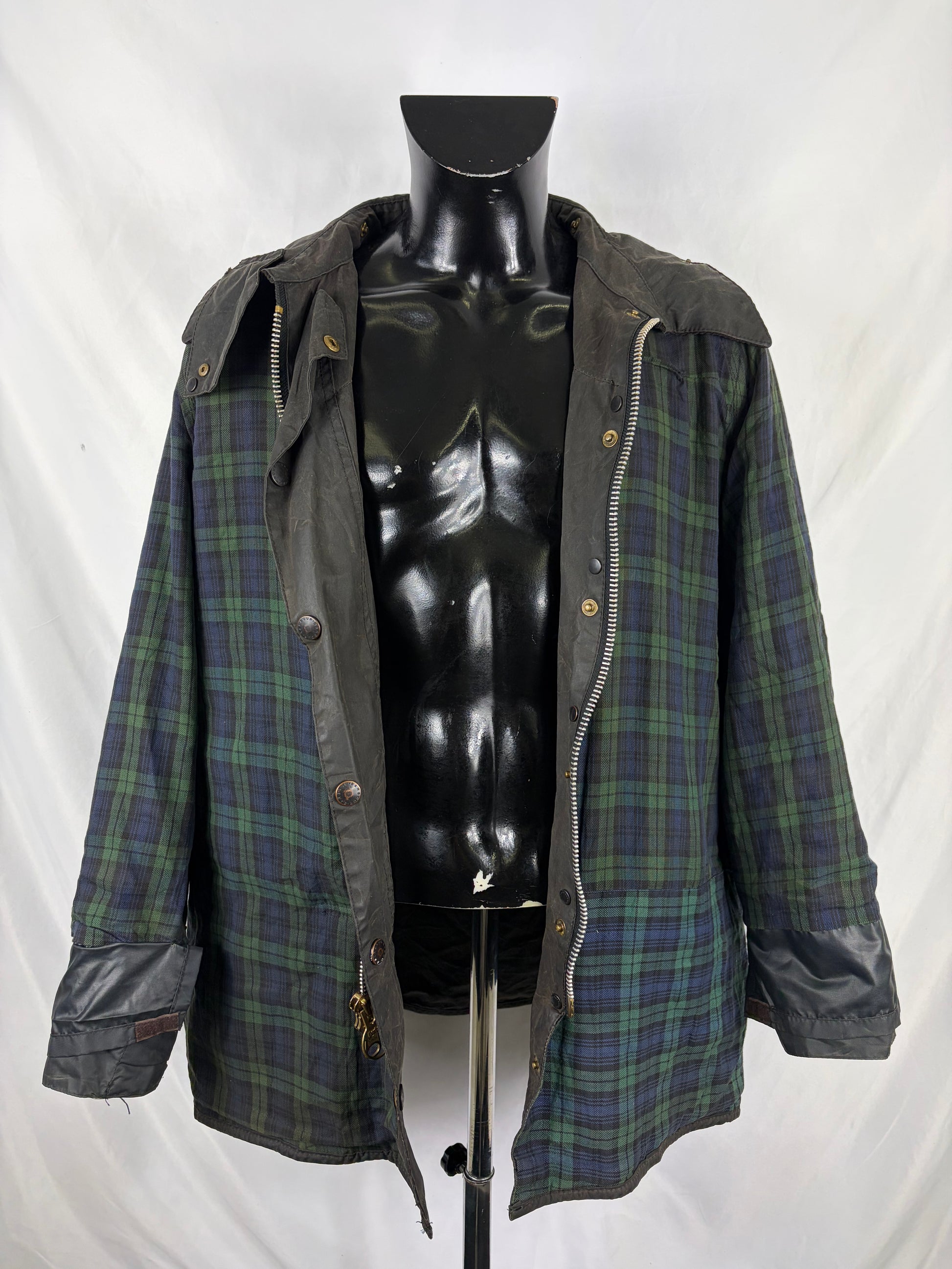 Barbour Giacca Beaufort vintage nero C46/117cm - Black Beaufort Waxed jacket size xl - Shop In London