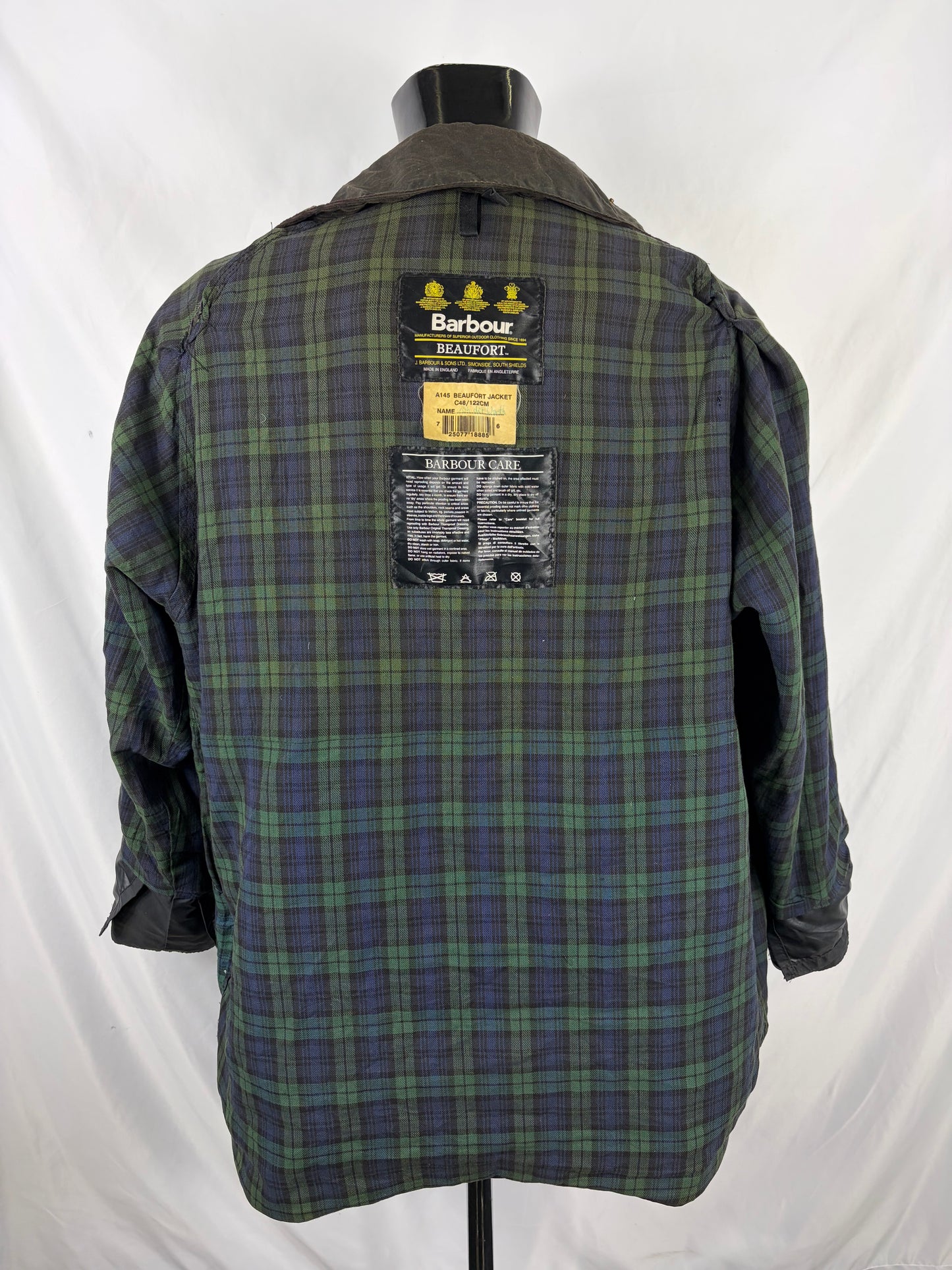 Barbour Giacca Beaufort vintage nero C46/117cm - Black Beaufort Waxed jacket size xl - Shop In London