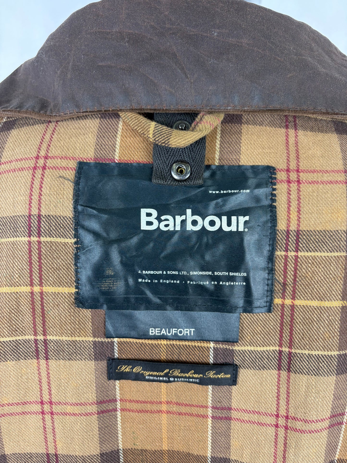 Barbour Giacca Beaufort recente marrone C50/127cm Brown Wax Beaufort jacket Size XXL